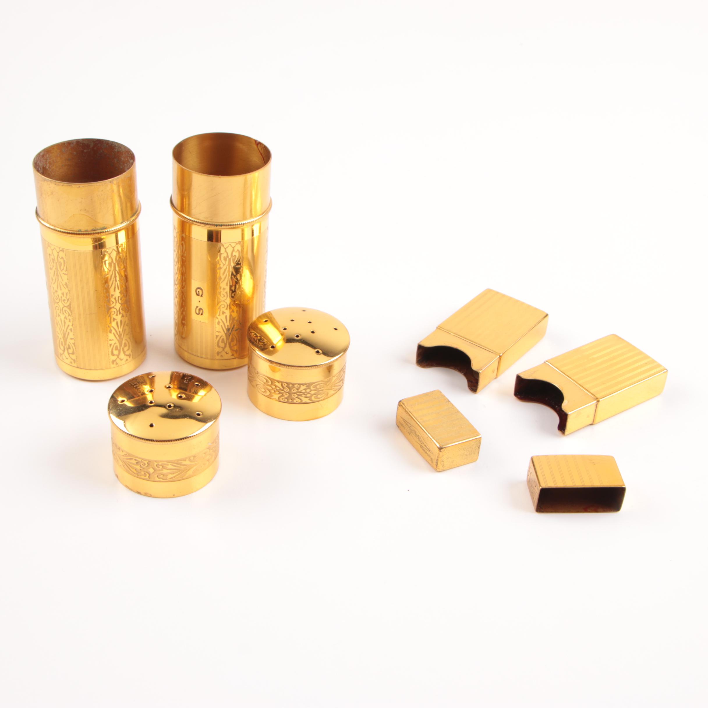 Circa 1920s Gold Plated Gillette Cavalier Safety Razor