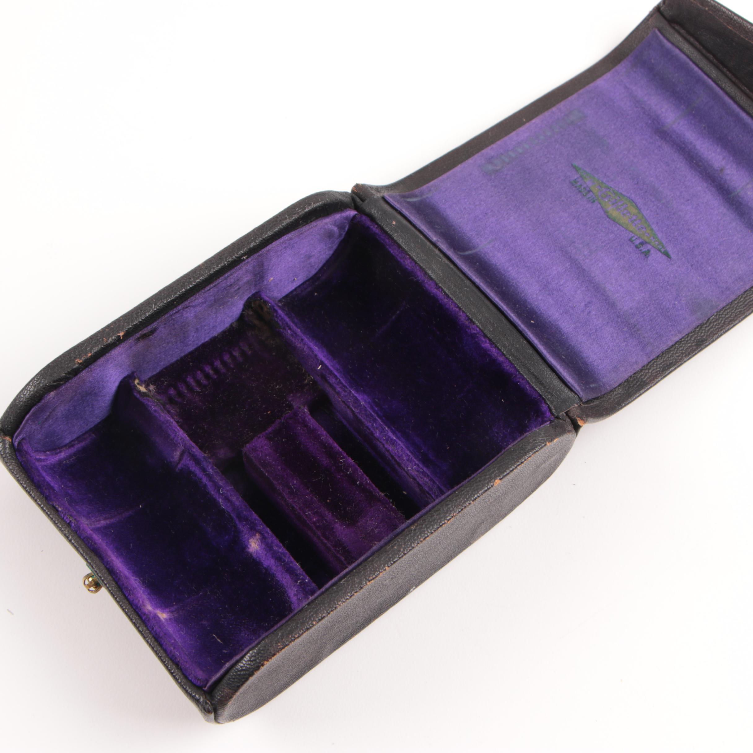 Circa 1920s Gold Plated Gillette Cavalier Safety Razor