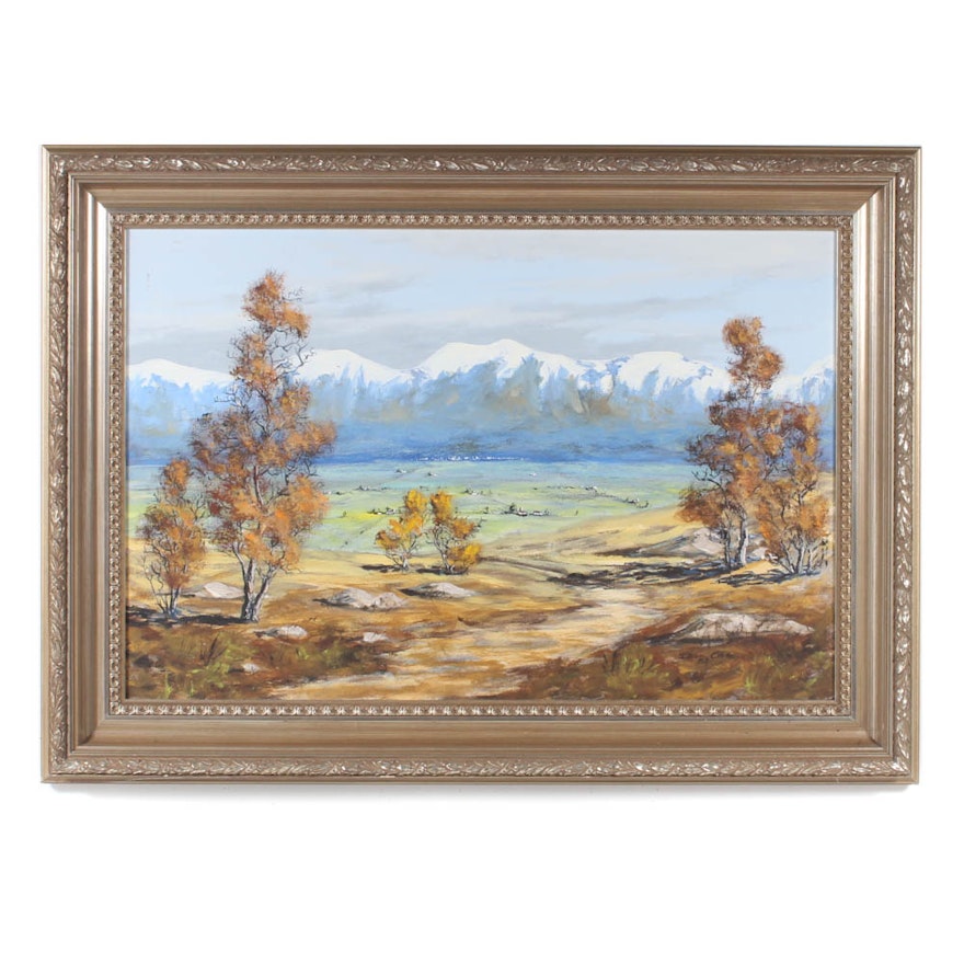 Dean Purdy Close Mountain Landscape Oil Painting