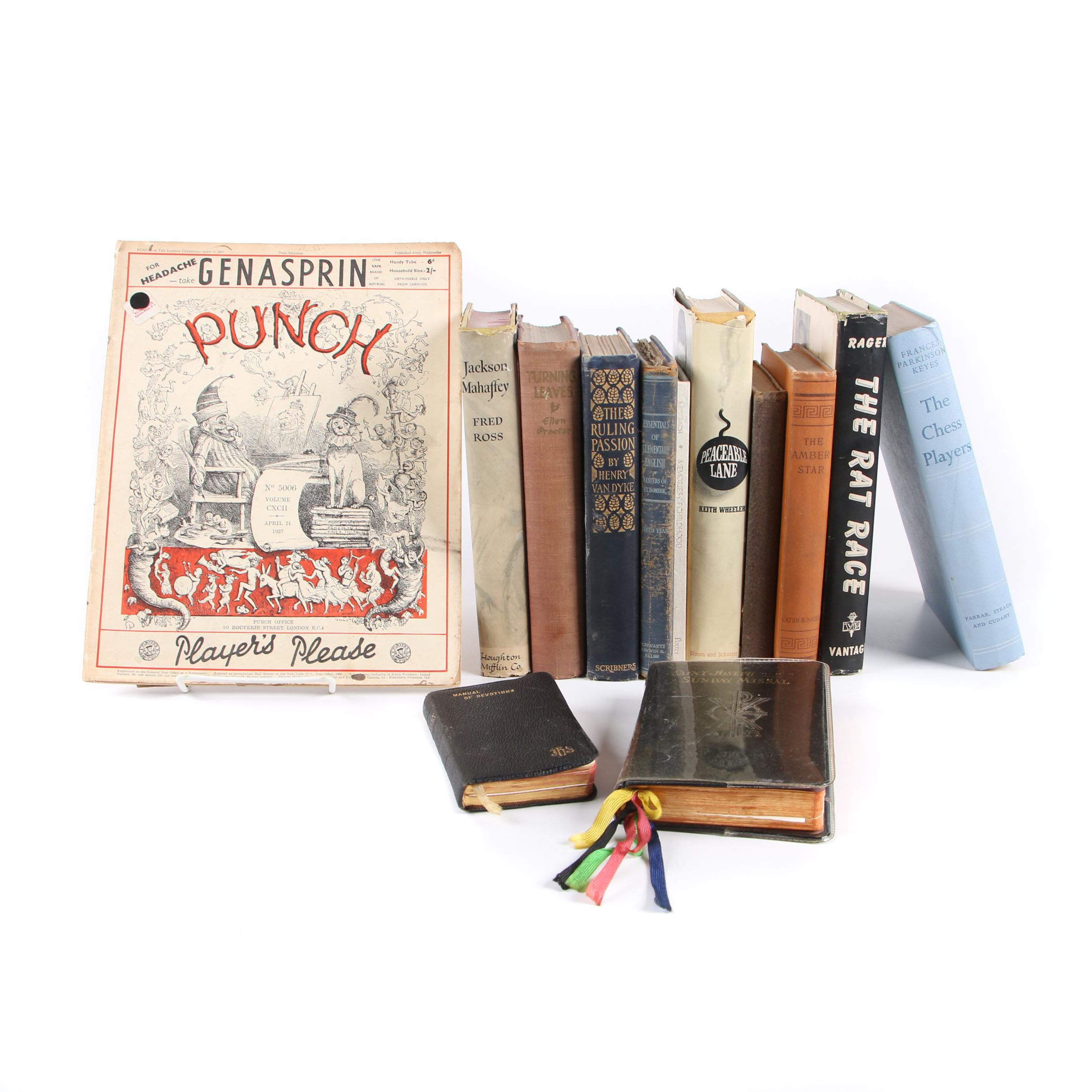 1937 "Punch" Magazine Issue with Vintage Books