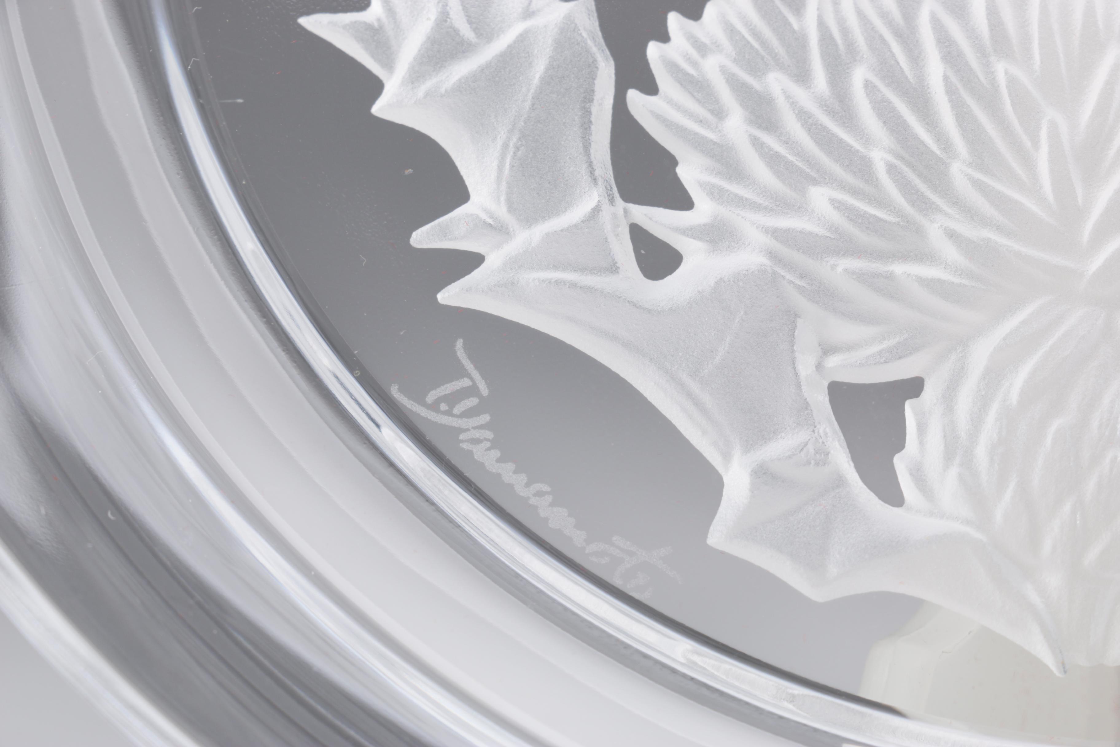 Hoya "Flower of the Month" Etched Crystal Collector's Plates, 1990