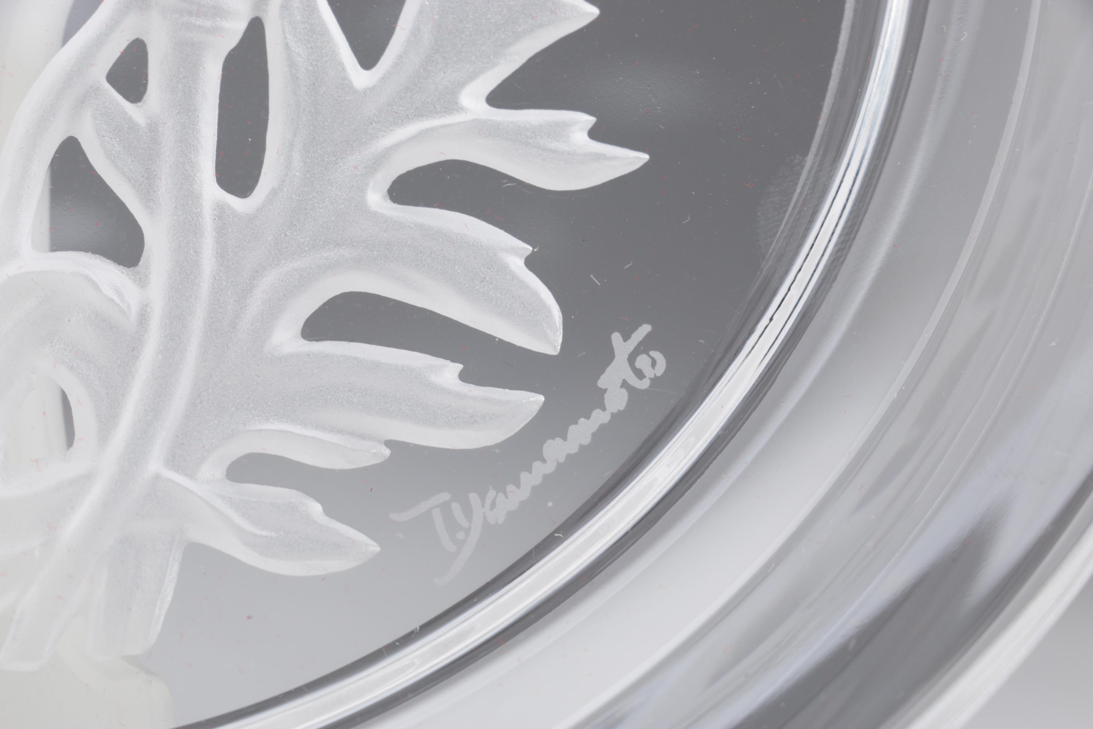 Hoya "Flower of the Month" Etched Crystal Collector's Plates, 1990