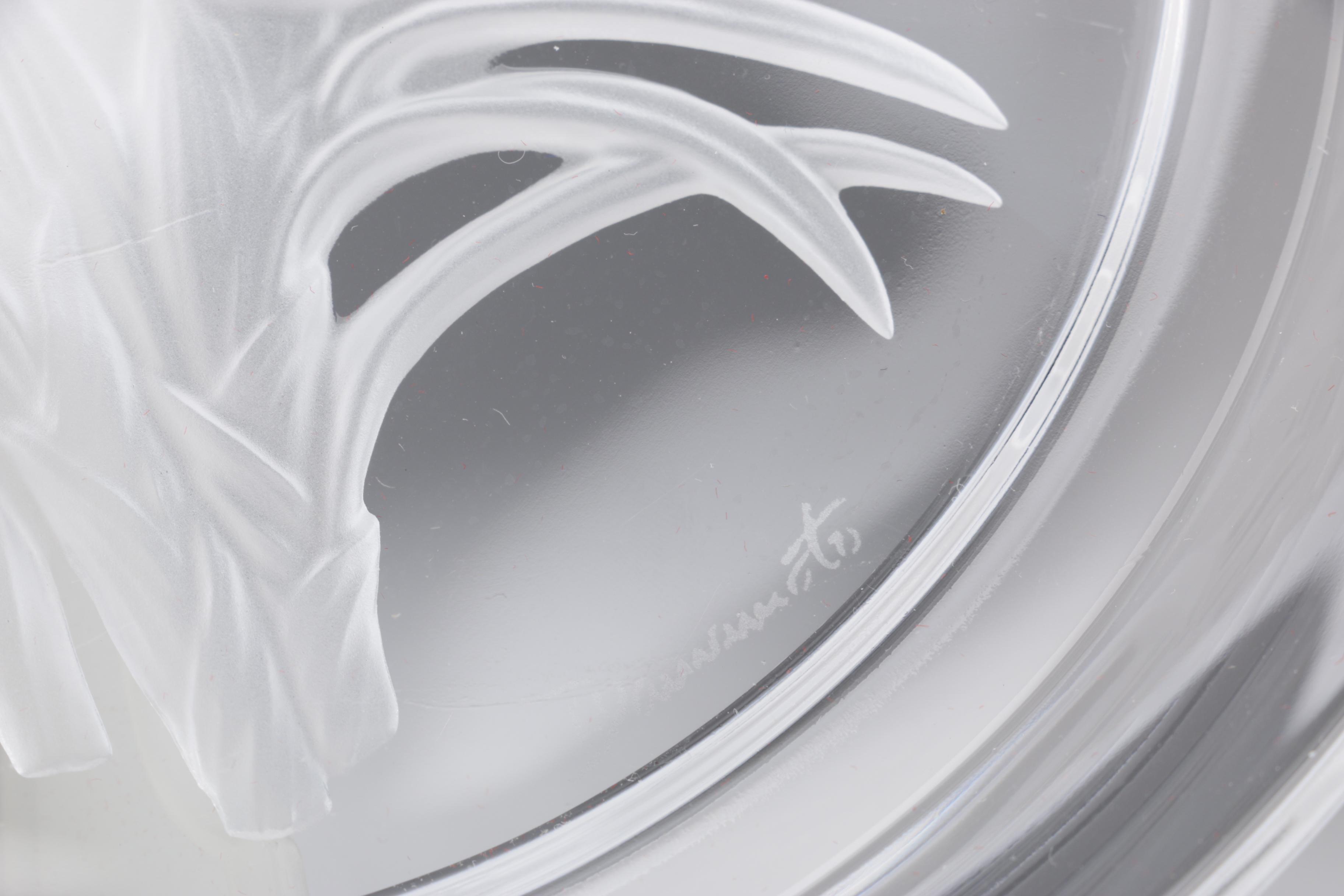 Hoya "Flower of the Month" Etched Crystal Collector's Plates, 1990