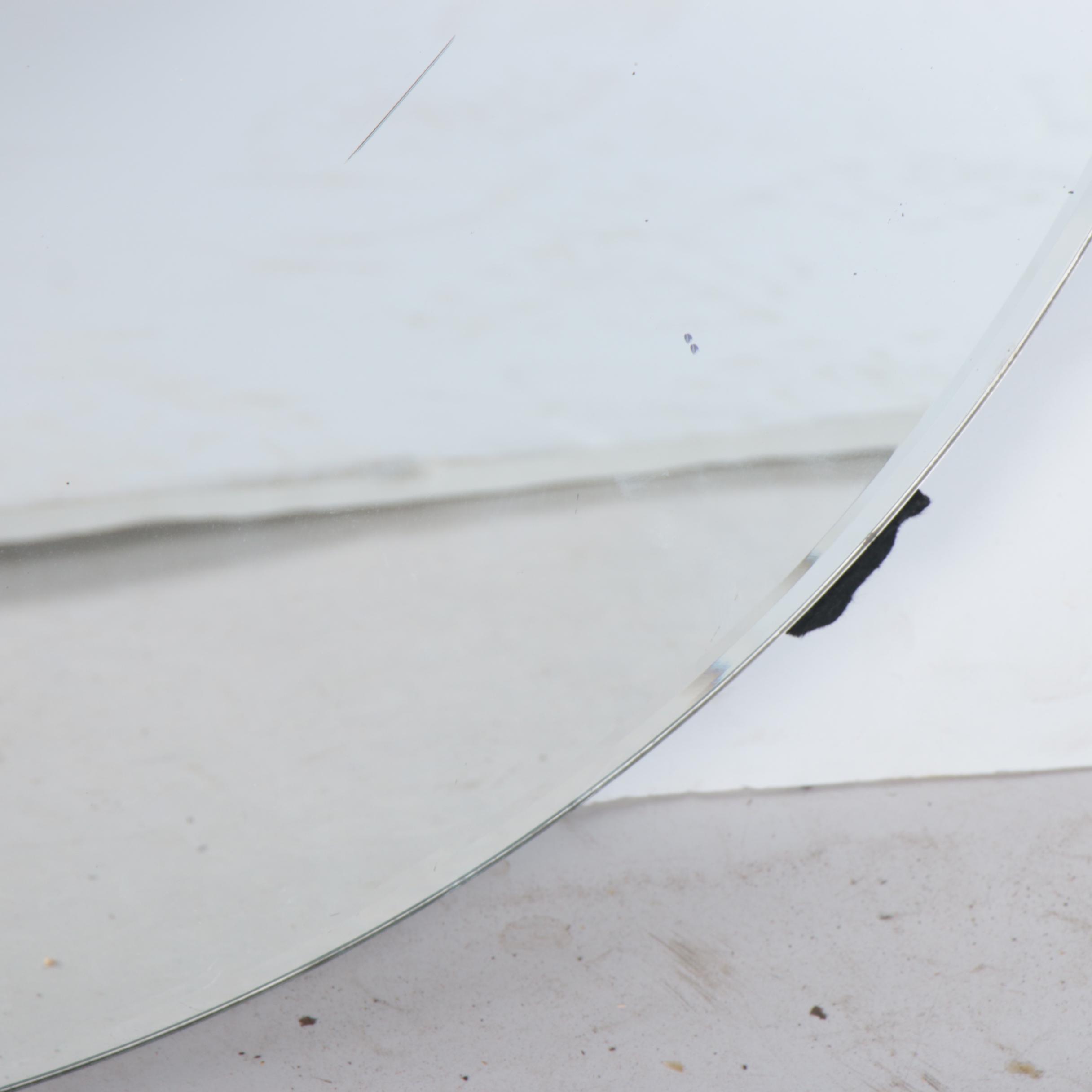 Beveled Round Wall Mirror, Early 20th Century