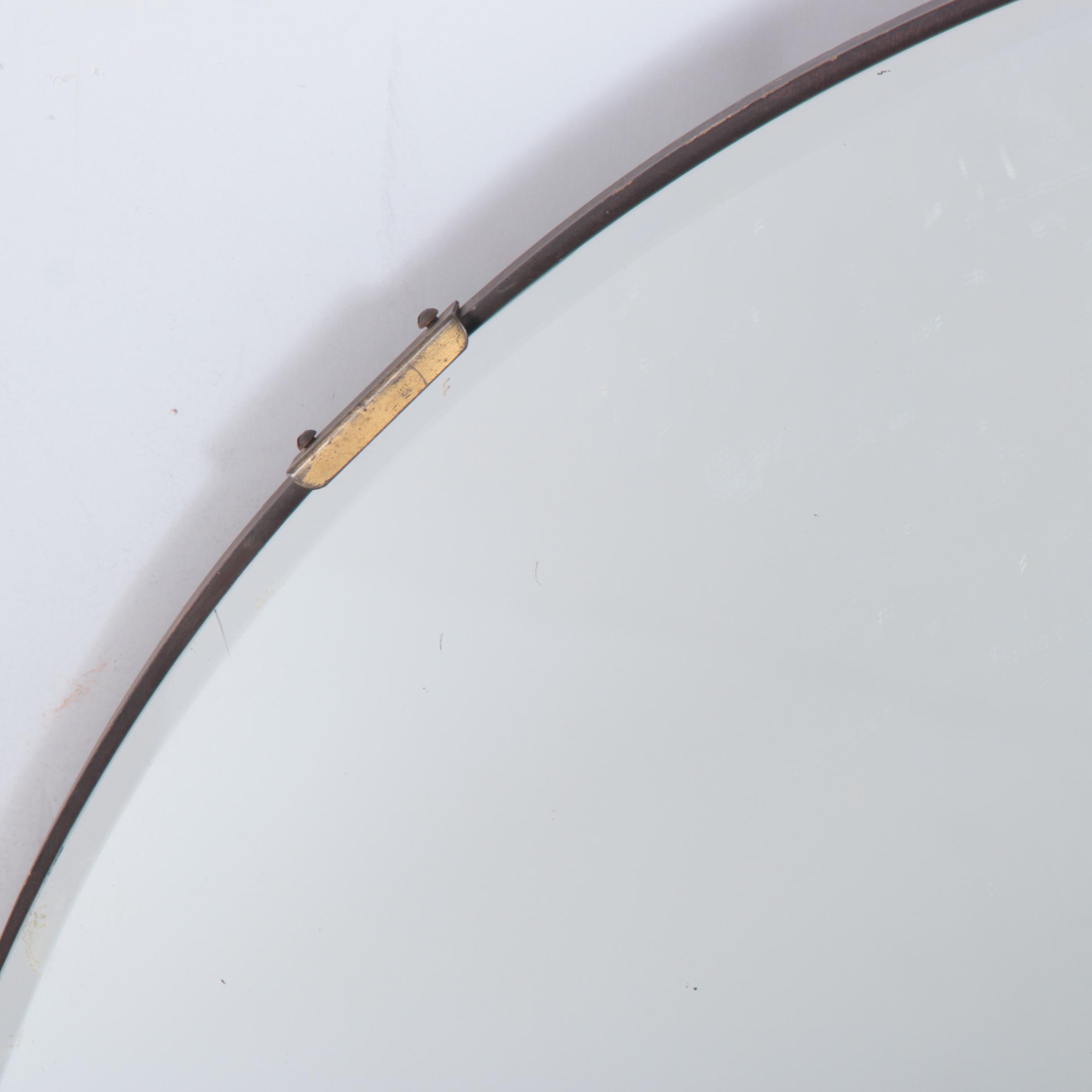 Beveled Round Wall Mirror, Early 20th Century