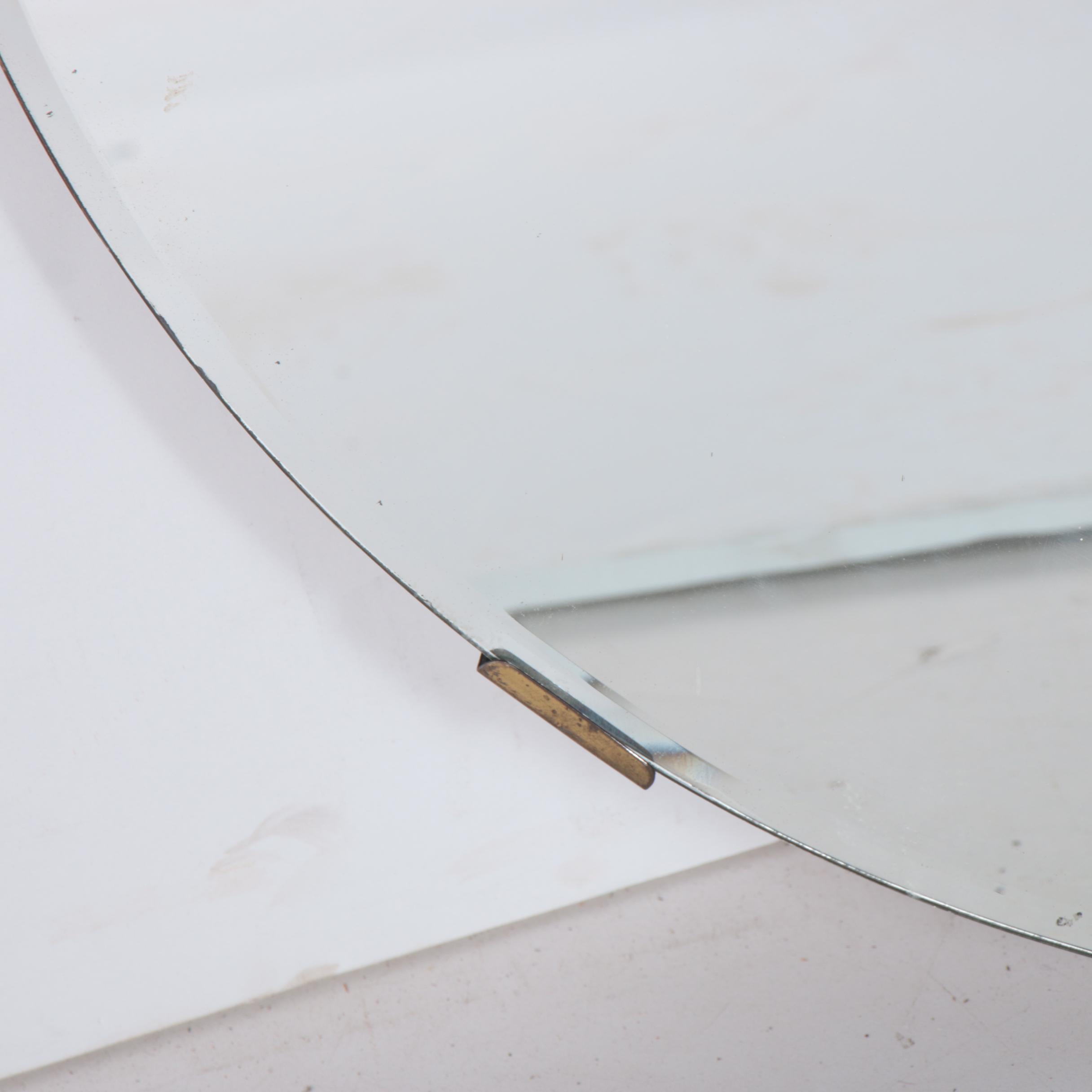 Beveled Round Wall Mirror, Early 20th Century