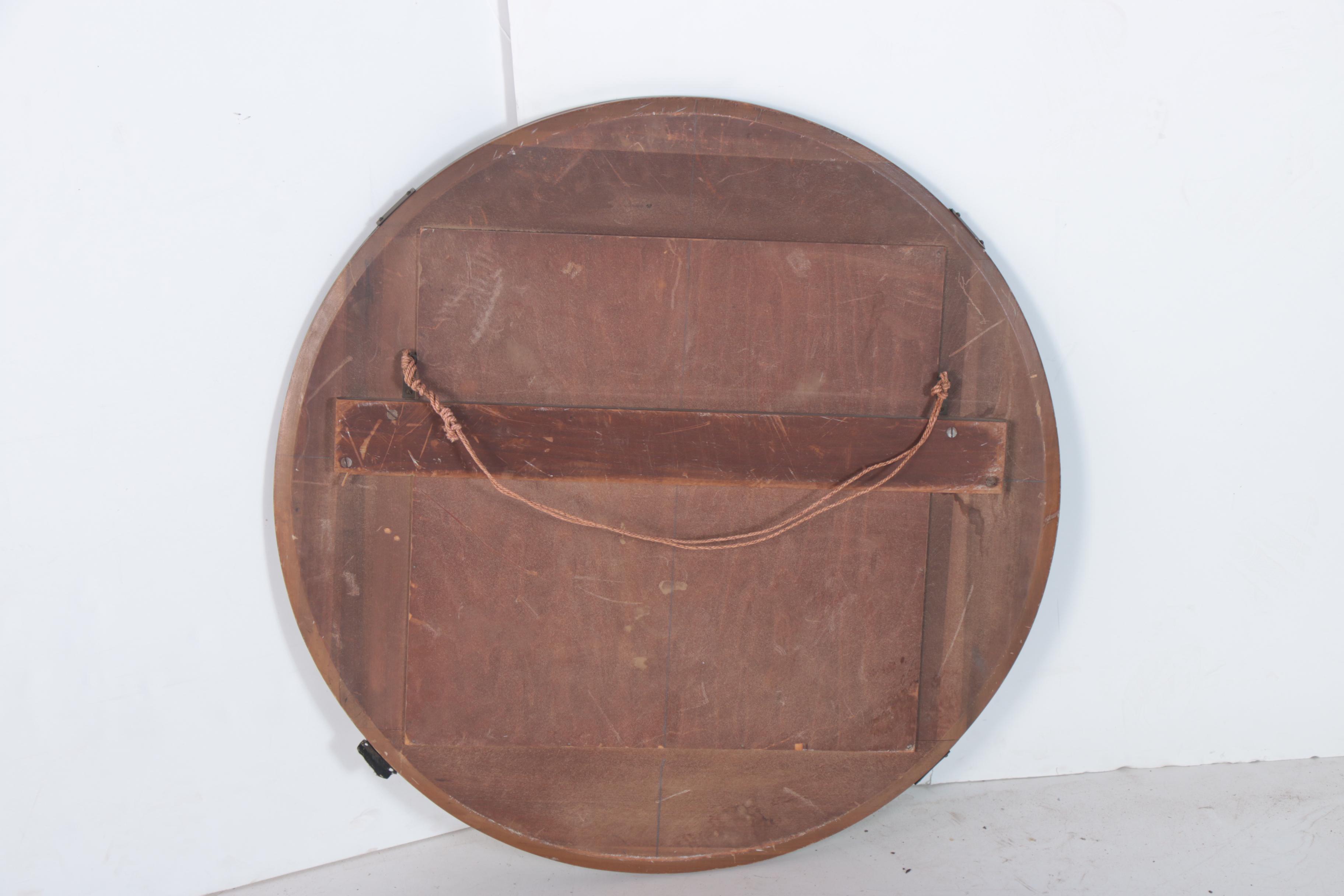 Beveled Round Wall Mirror, Early 20th Century