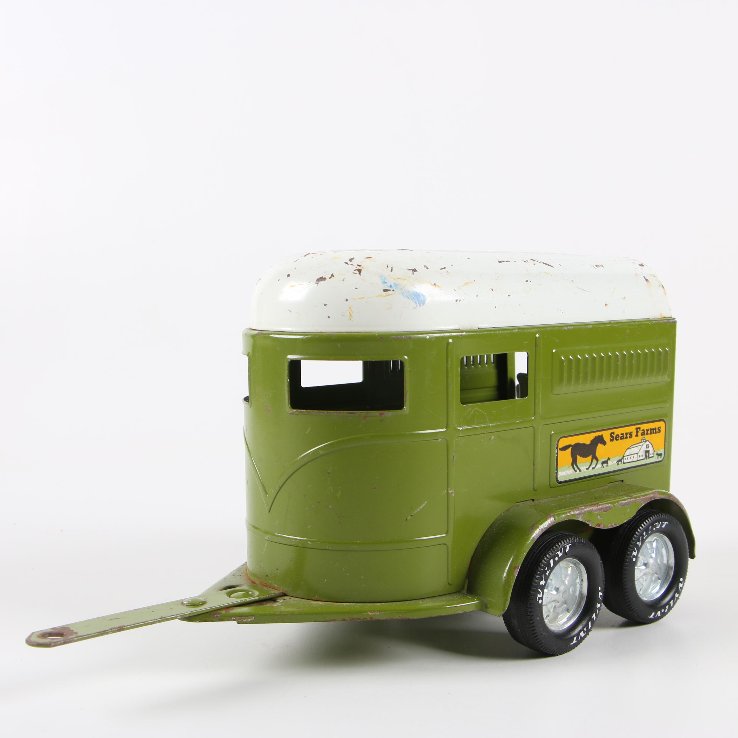 Nylint Toys "Sears Farms" Pressed Steel Horse Trailer, c.1960s