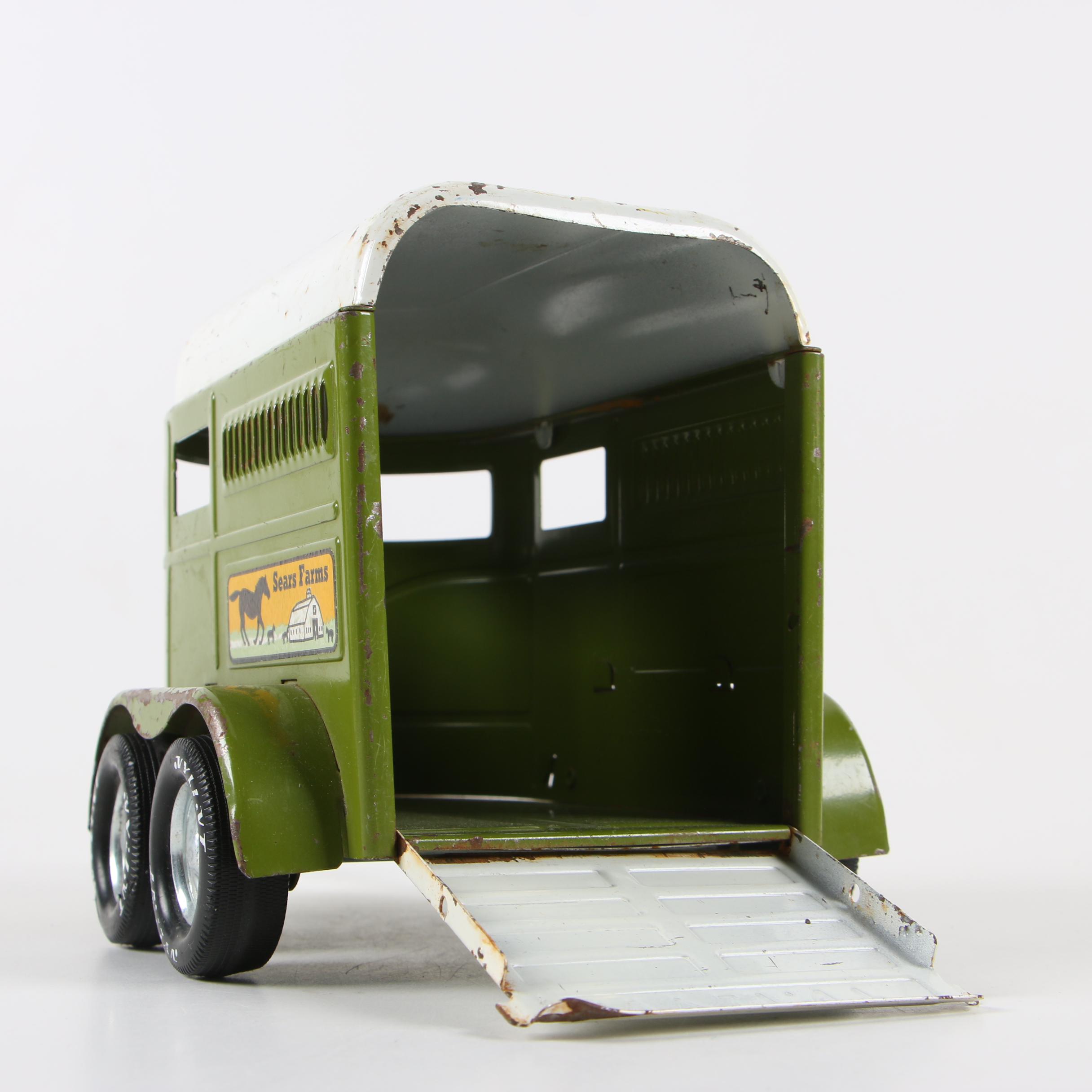 Nylint Toys "Sears Farms" Pressed Steel Horse Trailer, c.1960s