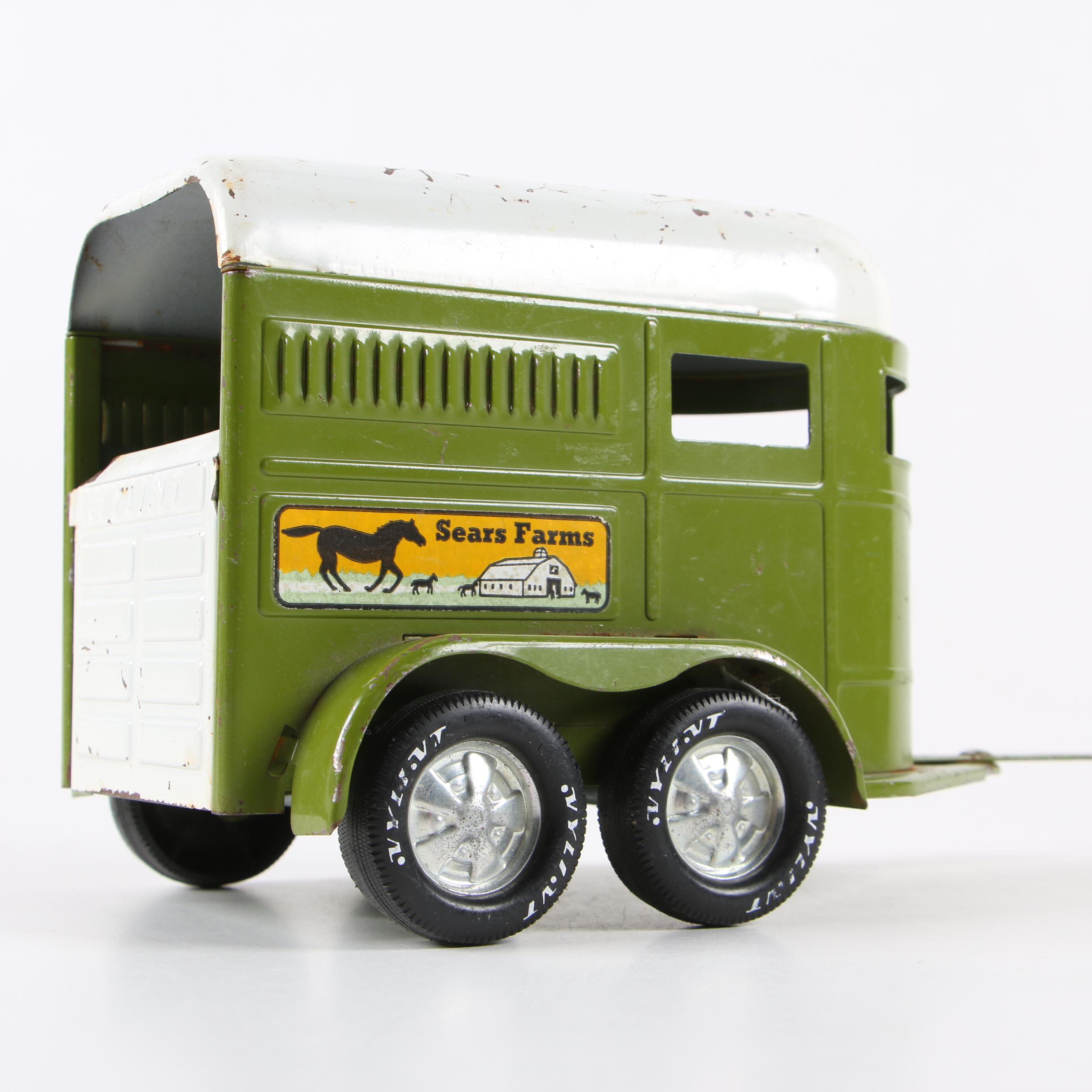 Nylint Toys "Sears Farms" Pressed Steel Horse Trailer, c.1960s