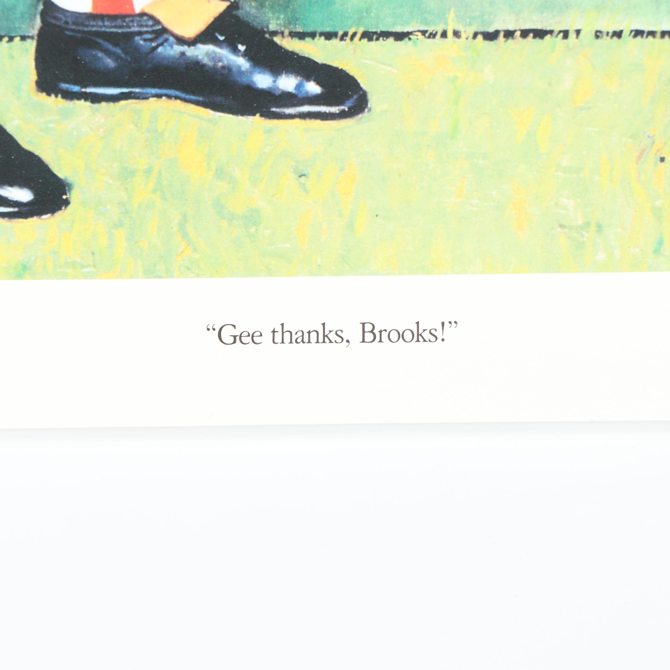 Brooks Robinson Autographed Normal Rockwell "Gee Thanks, Brooks" Digital Print