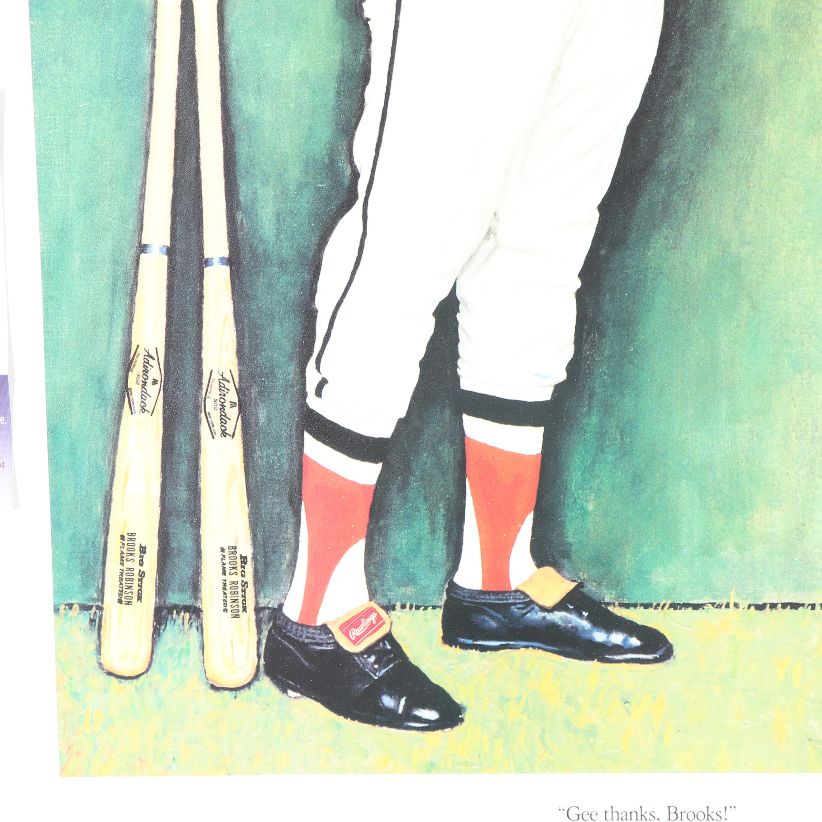 Brooks Robinson Autographed Normal Rockwell "Gee Thanks, Brooks" Digital Print