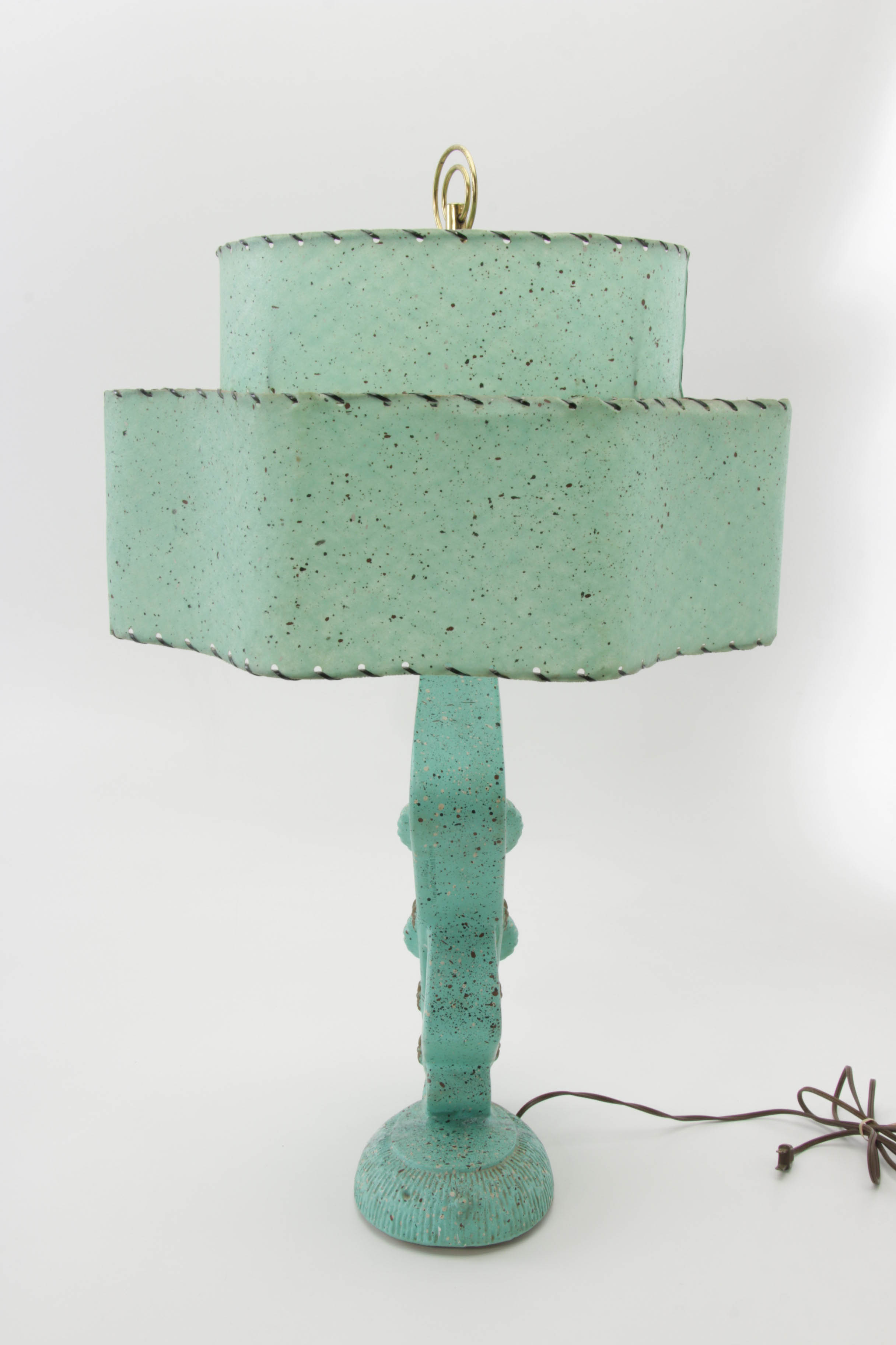 Mid Century Modern Universal Statuary Corp. Table Lamp with Fiberglass Shade