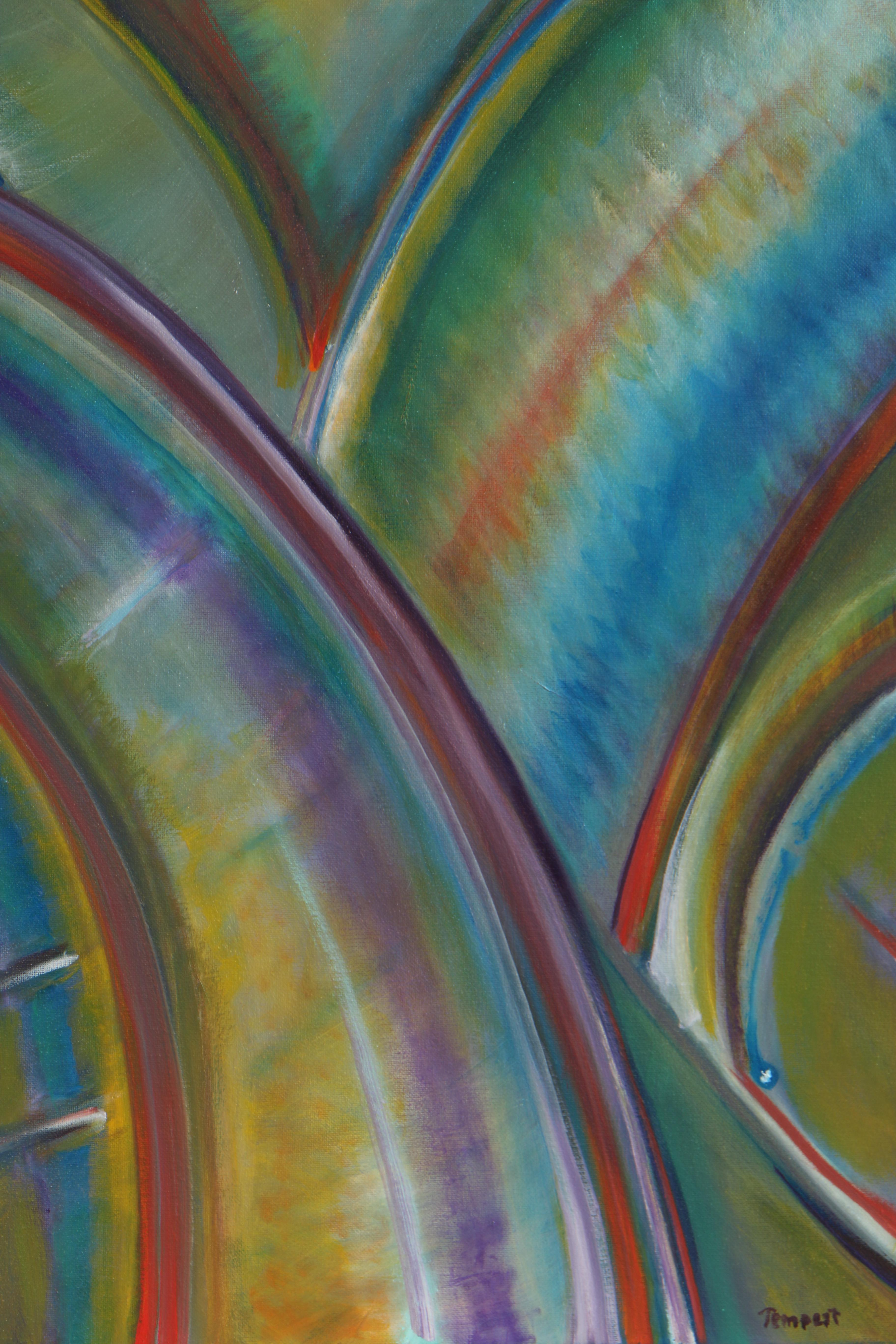 Husidio John Tempest 2018 Oil Painting "Blue Solar Rainbow"