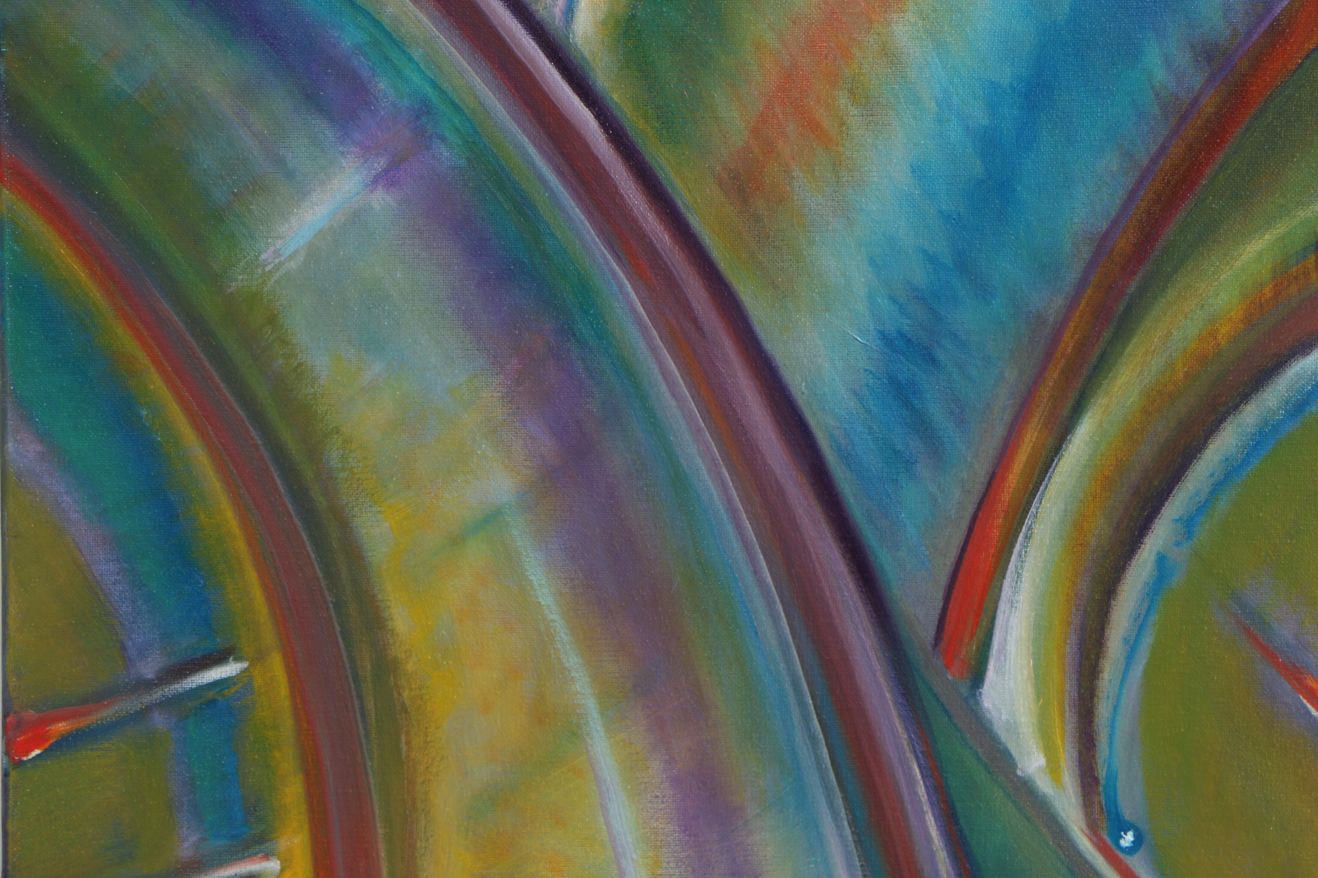 Husidio John Tempest 2018 Oil Painting "Blue Solar Rainbow"