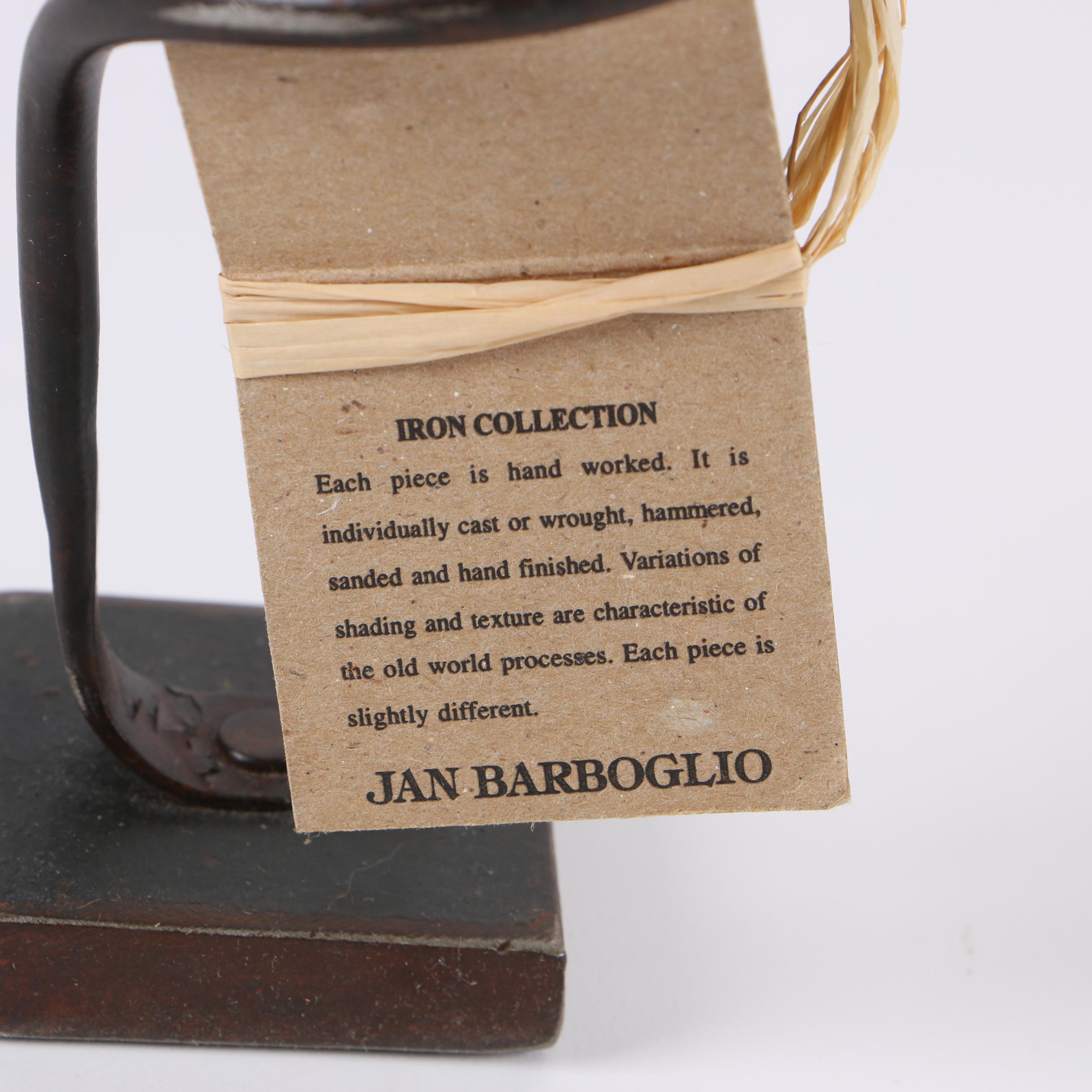 Jan Barboglio Hand Worked Iron and Art Glass Vase