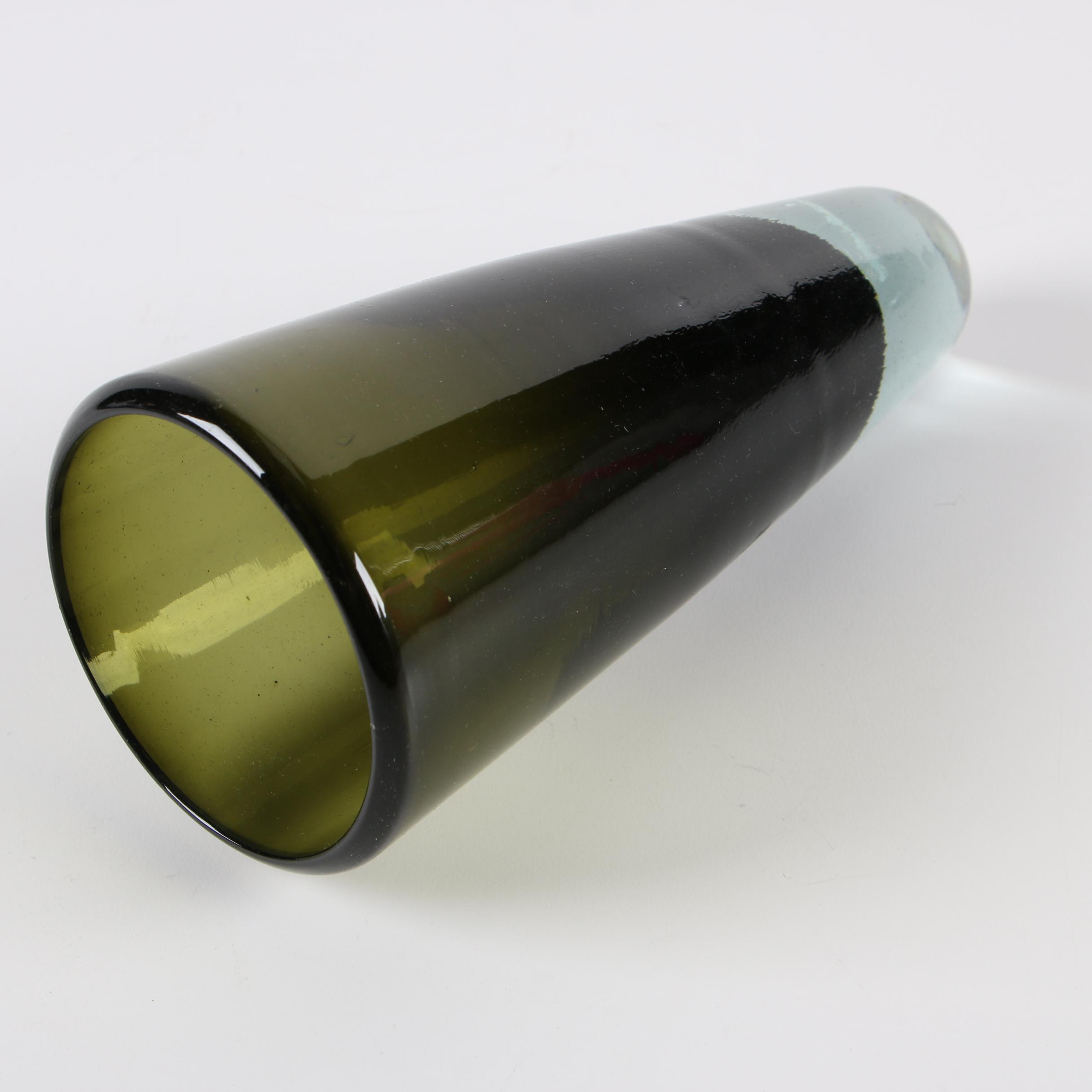 Jan Barboglio Hand Worked Iron and Art Glass Vase