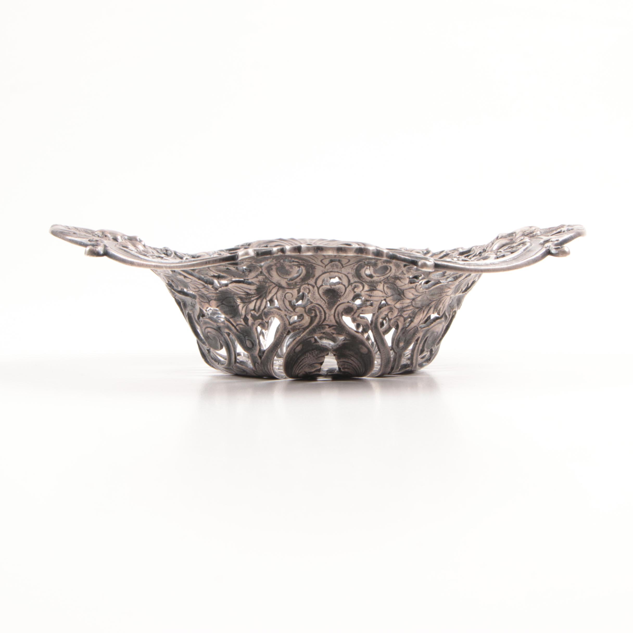 Gorham Sterling Silver Rococo Revival Style Pierced Bon Bon Bowl