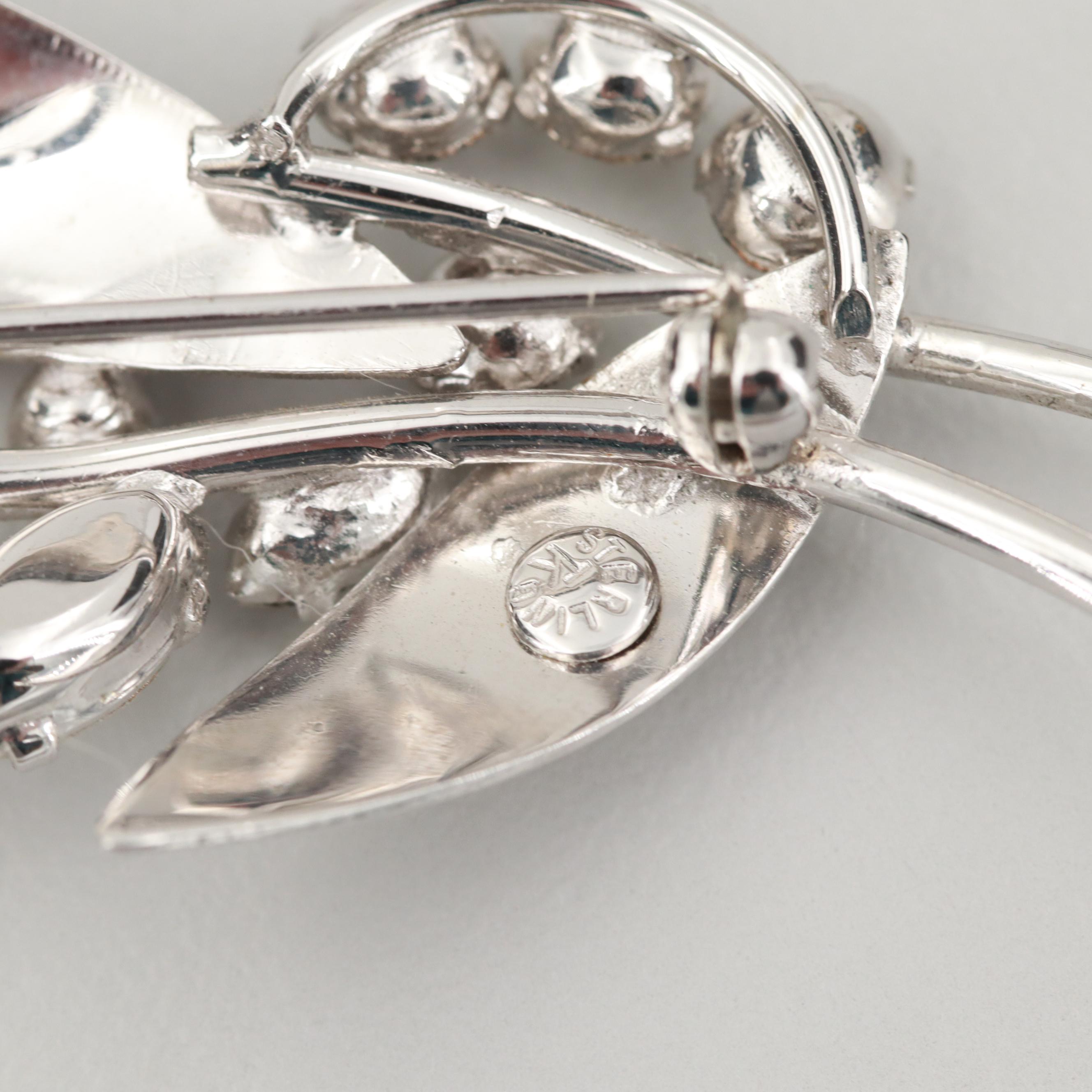 Assortment of Sterling Silver Foilback Brooch and Earring