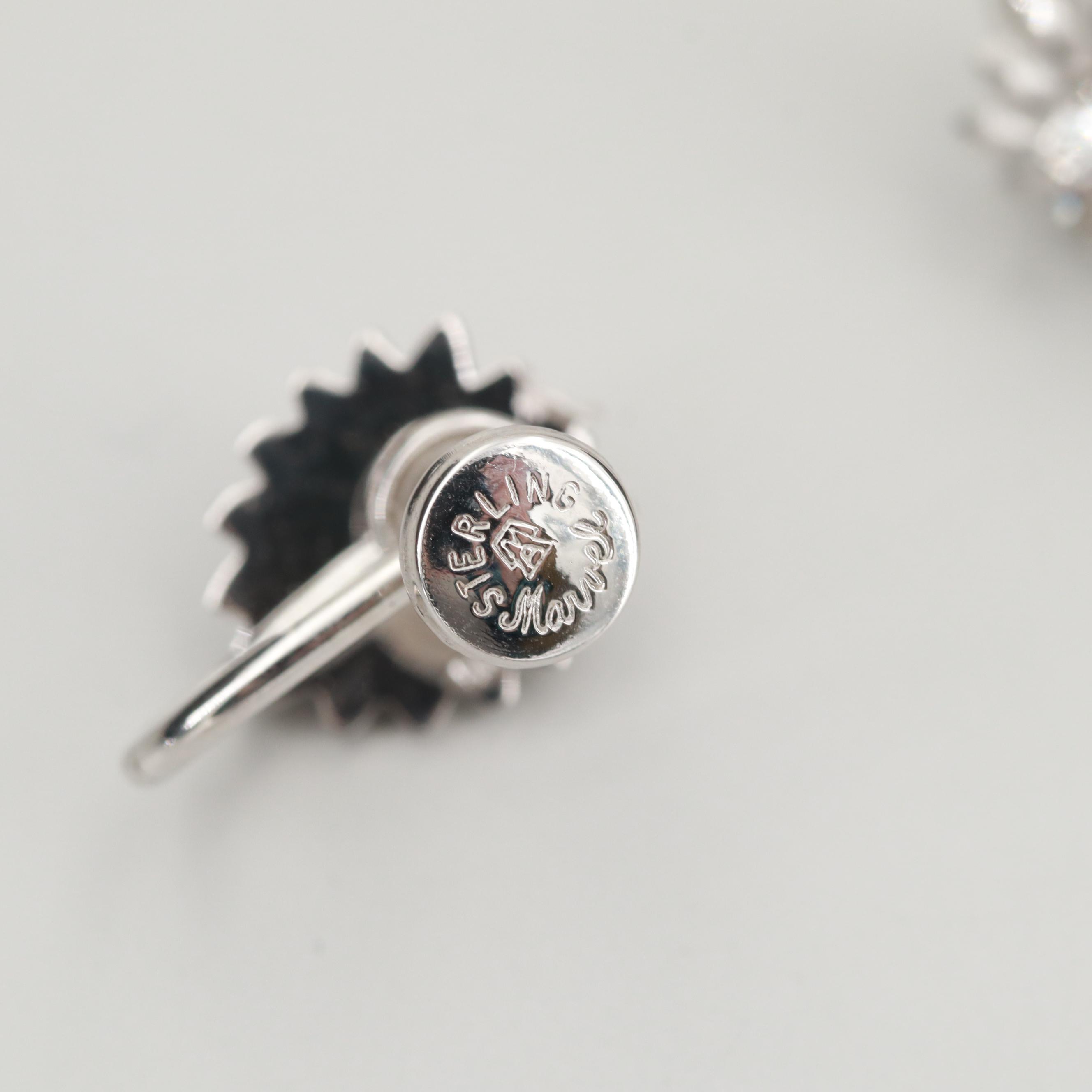 Assortment of Sterling Silver Foilback Brooch and Earring