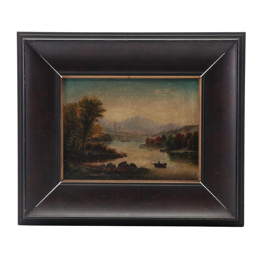European Landscape Oil Painting, 19th Century