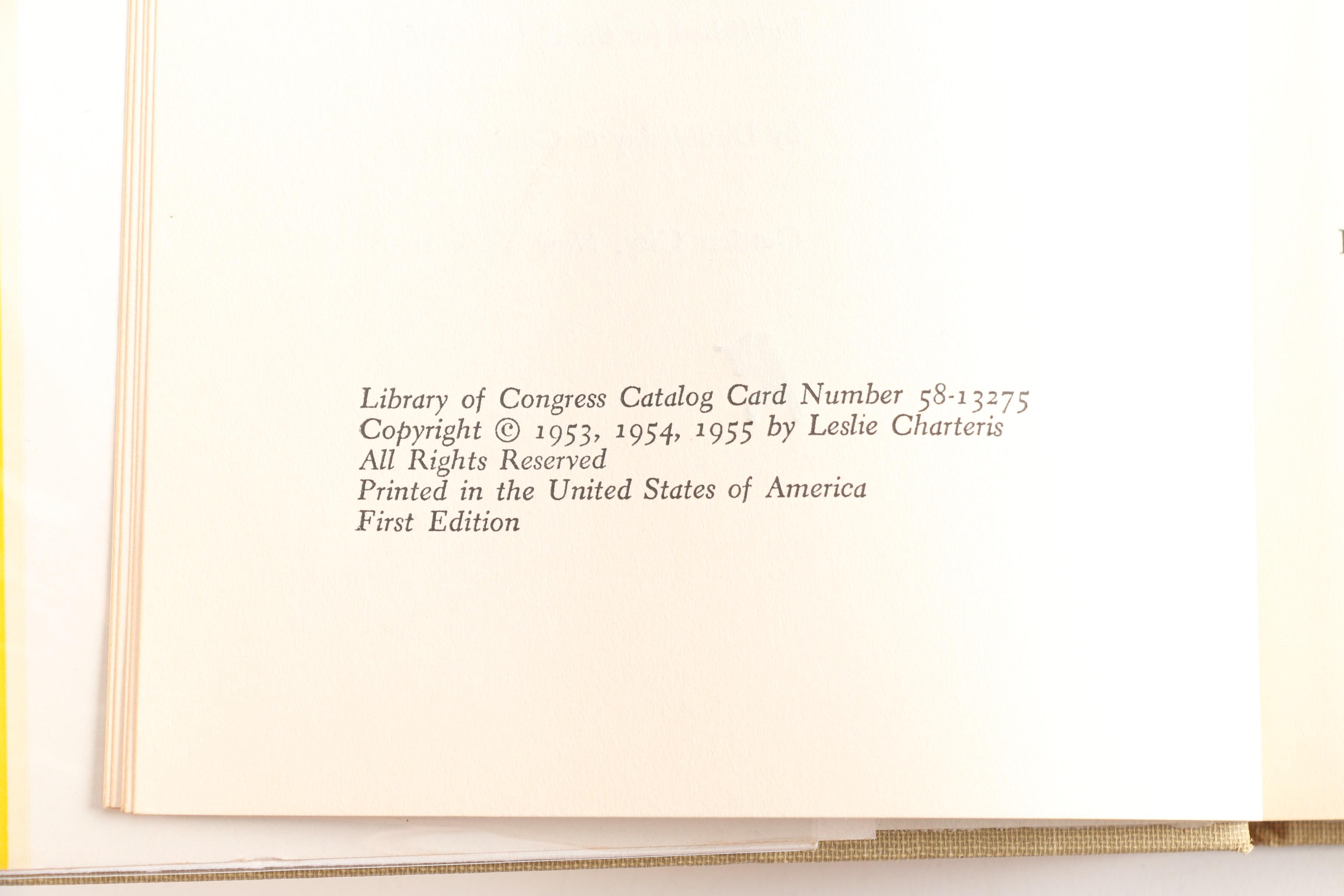 Leslie Charteris "Crime Club" Novels including First Editions