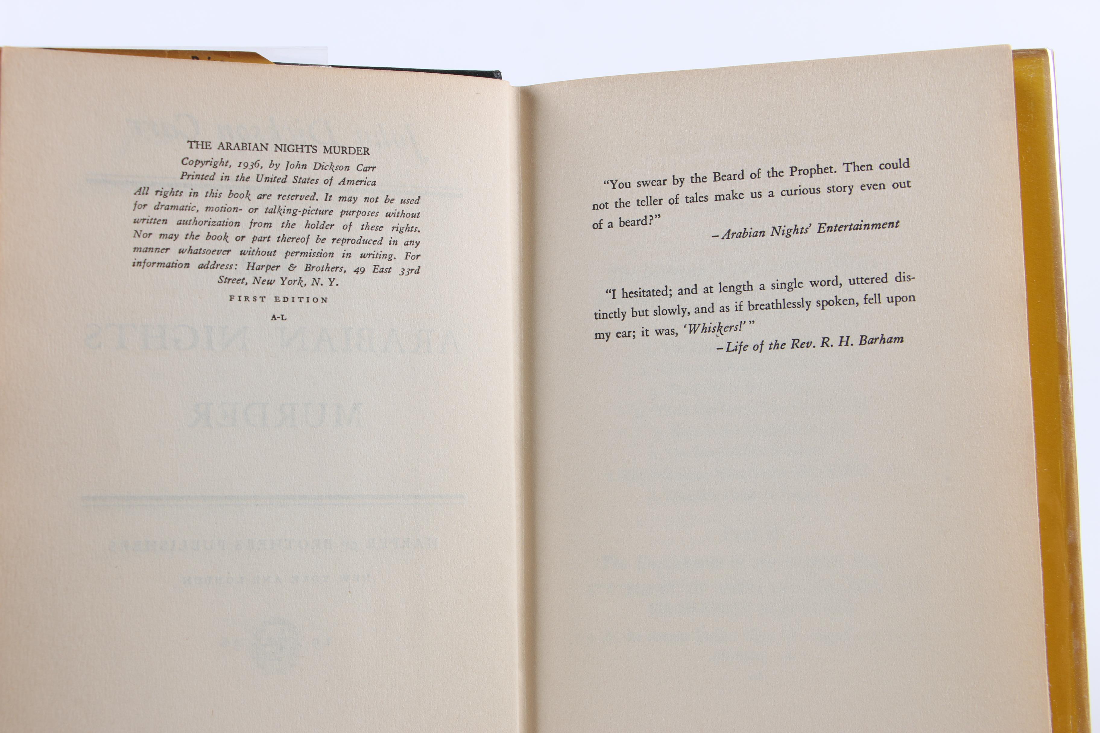 John Dickson Carr First Edition Crime Novels