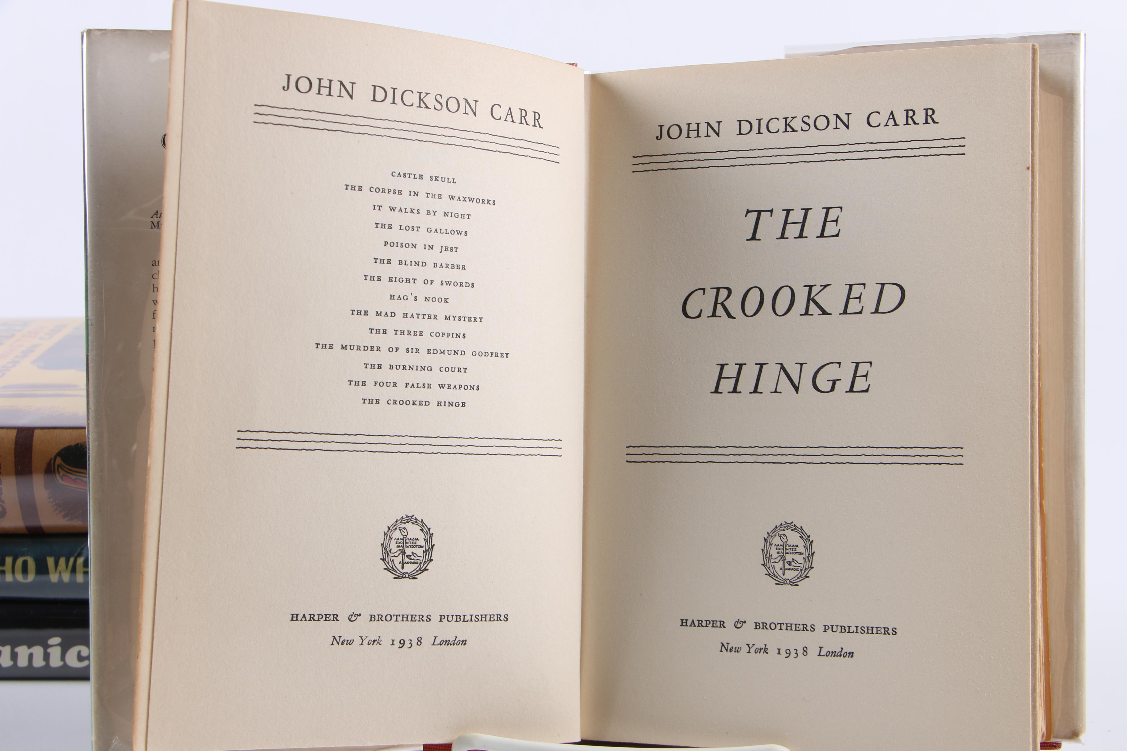 John Dickson Carr First Edition Crime Novels