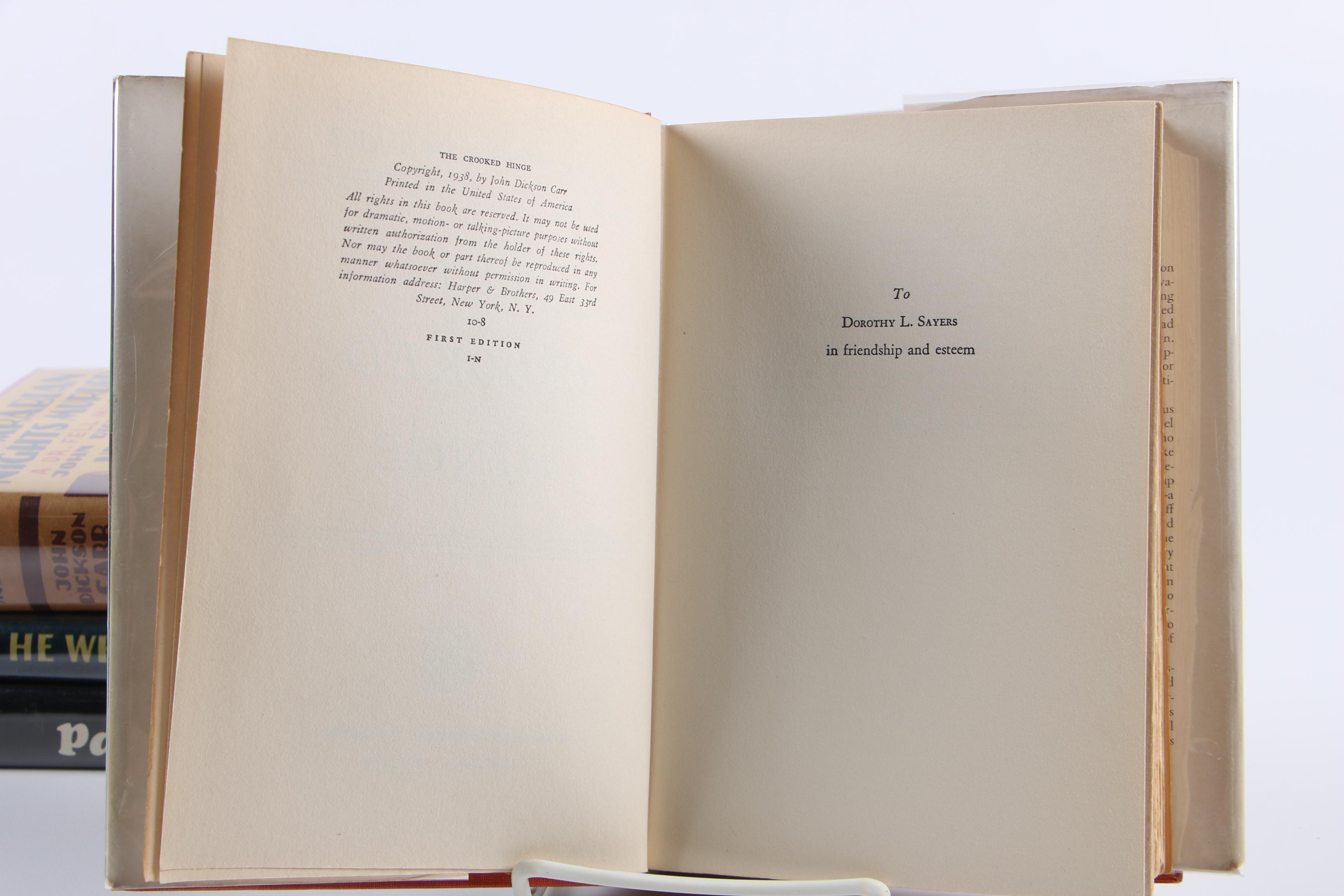 John Dickson Carr First Edition Crime Novels