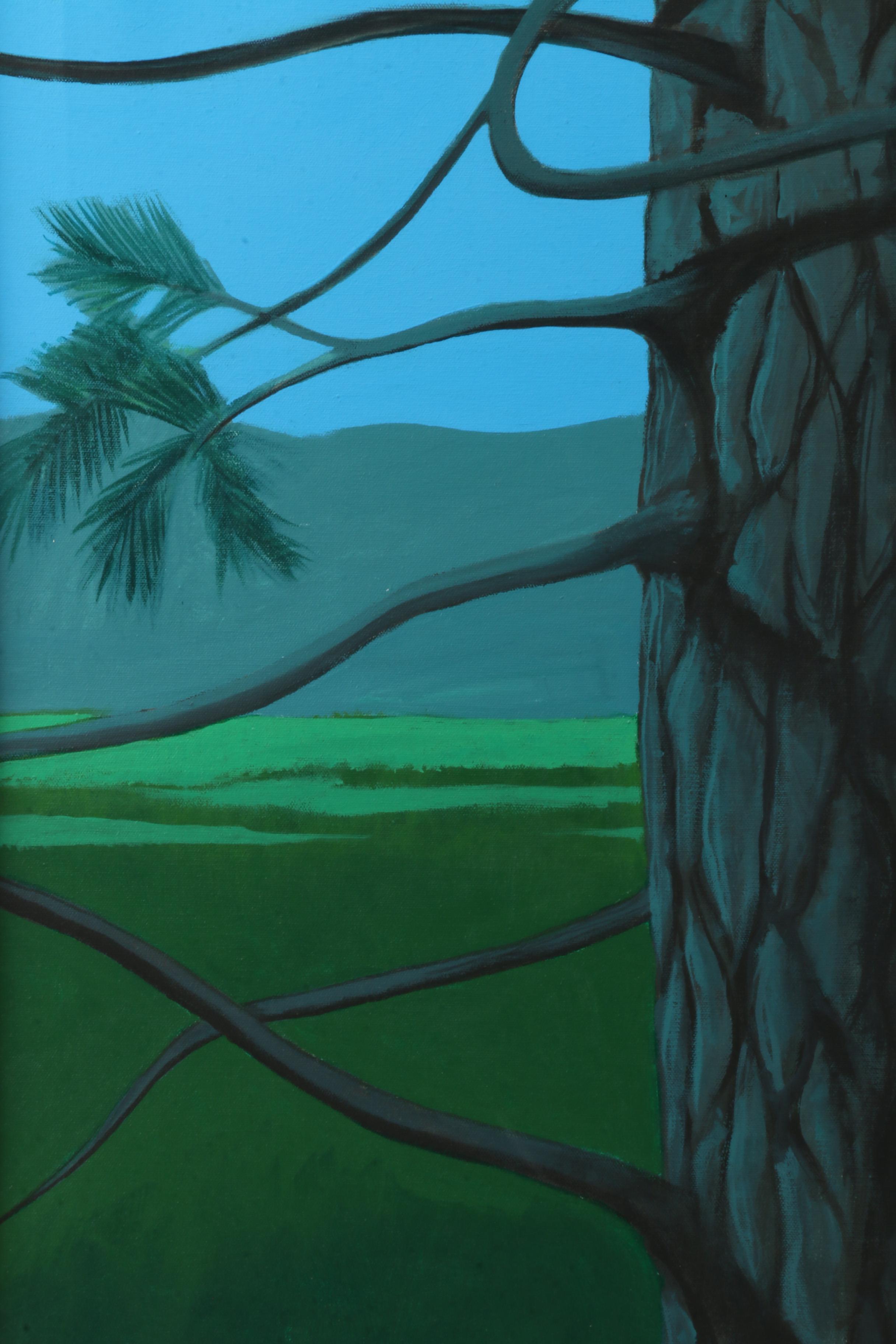 Vernon Rader Acrylic Painting "Blue Spruce"