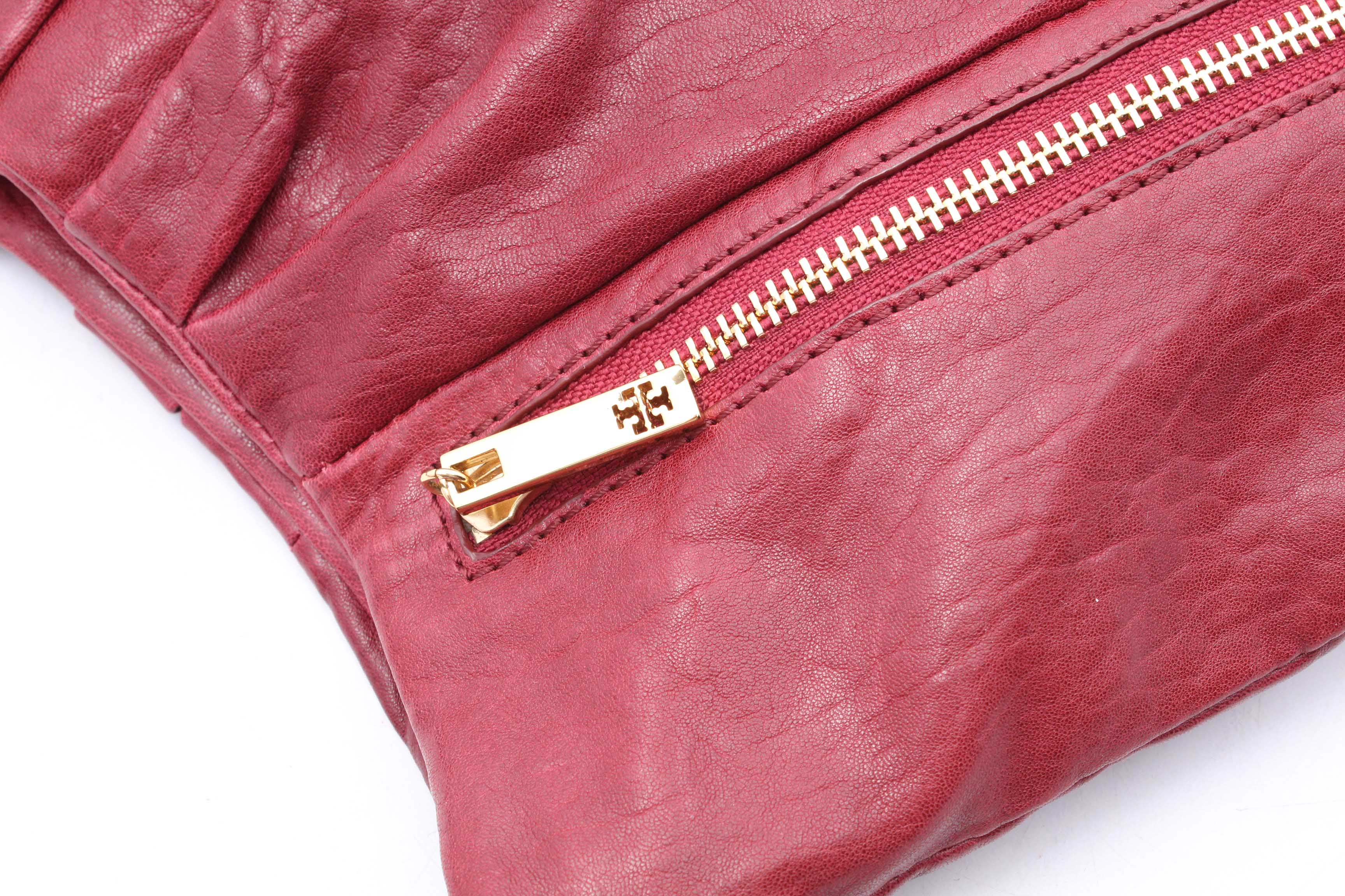 Tory Burch Red Leather Shoulder Bag