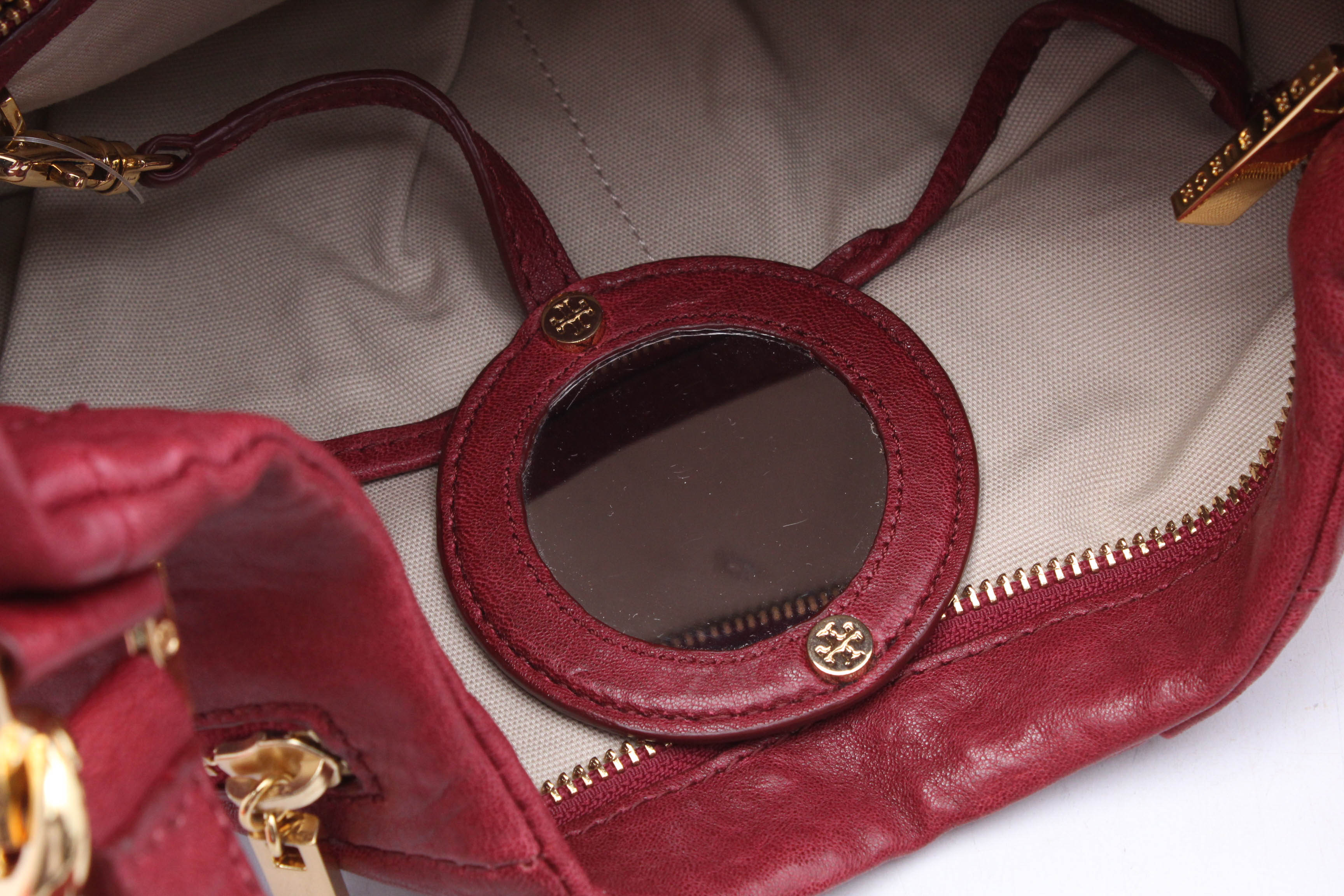 Tory Burch Red Leather Shoulder Bag