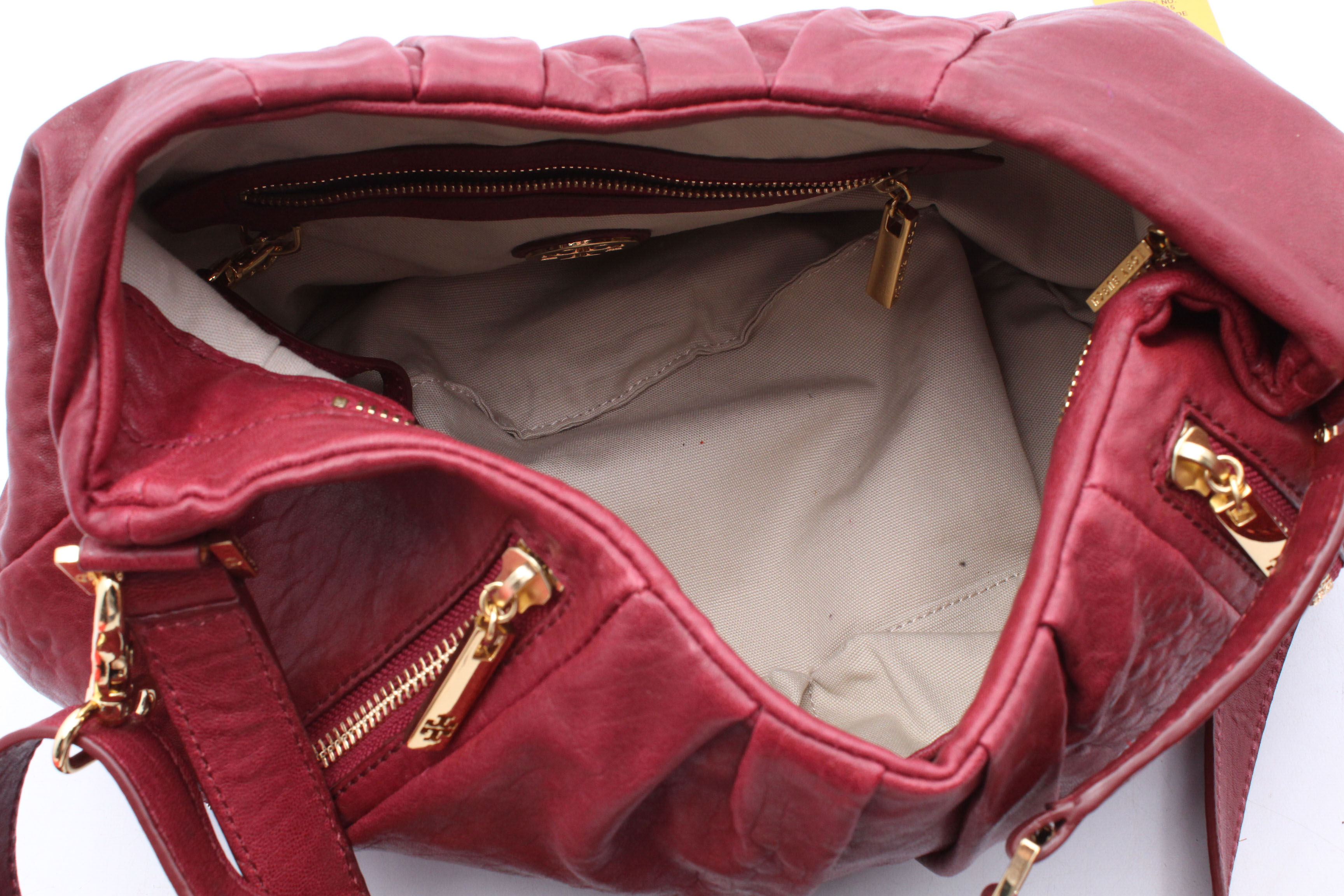 Tory Burch Red Leather Shoulder Bag