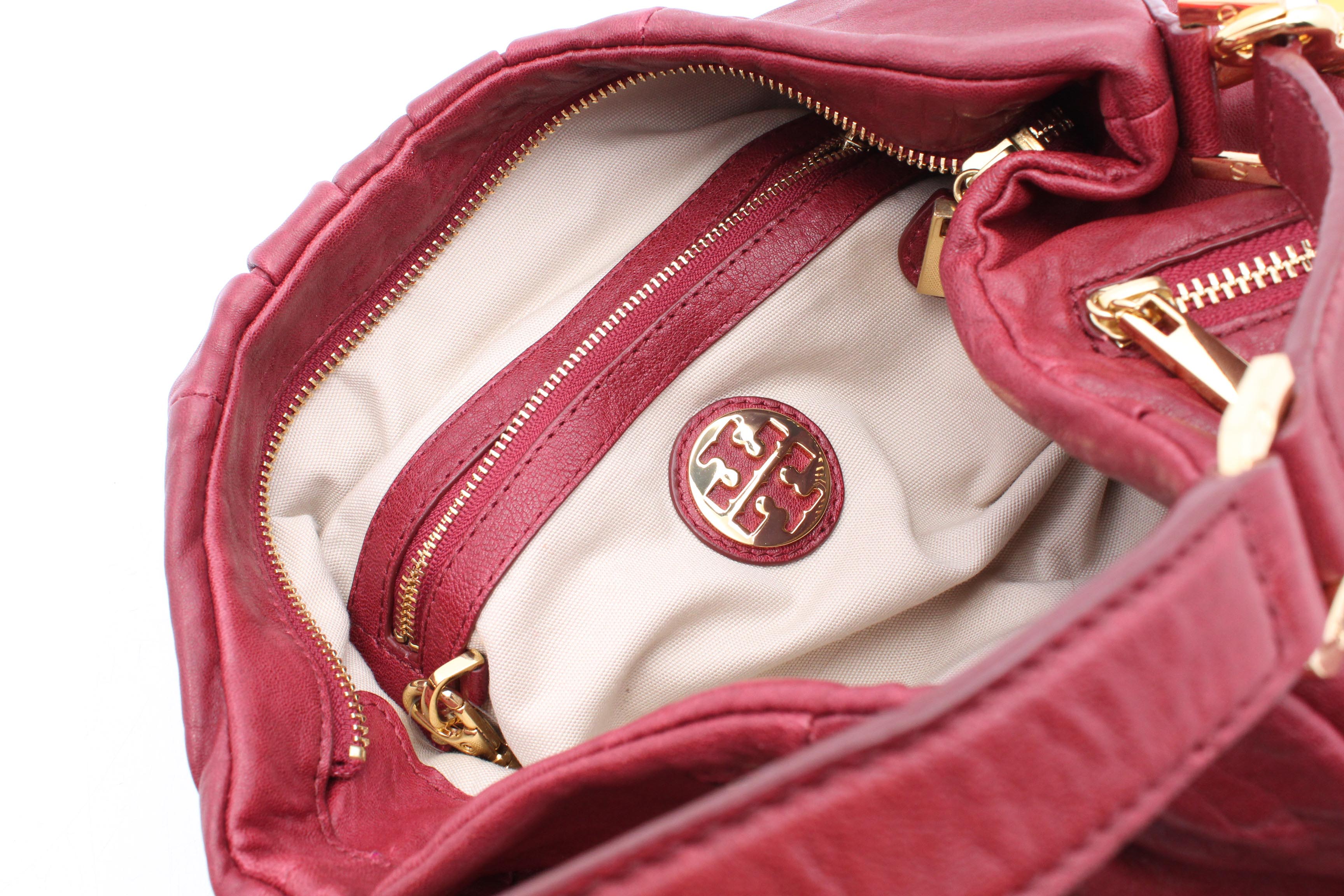 Tory Burch Red Leather Shoulder Bag