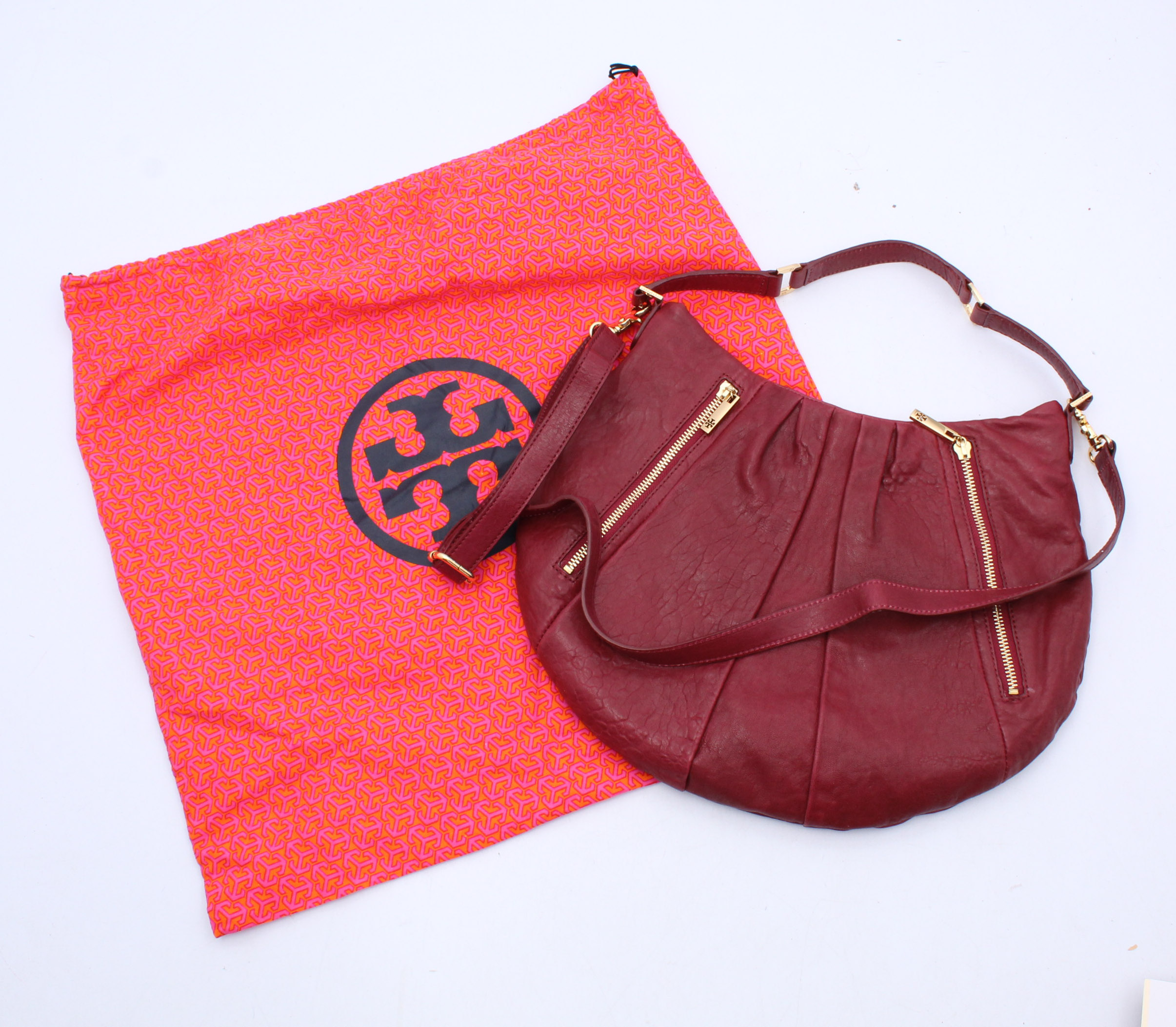 Tory Burch Red Leather Shoulder Bag