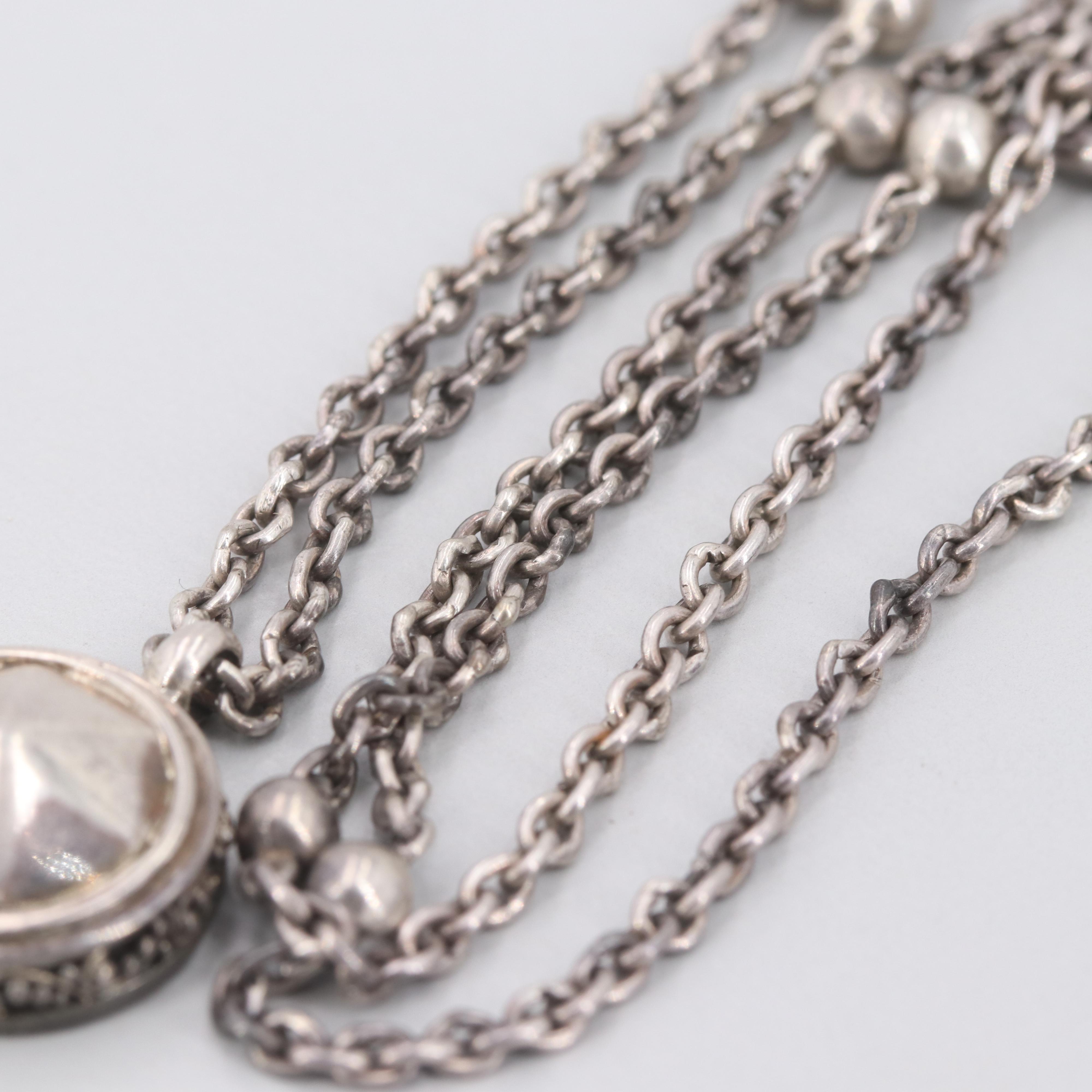 Lois Hill Sterling Silver Bracelet and Necklace