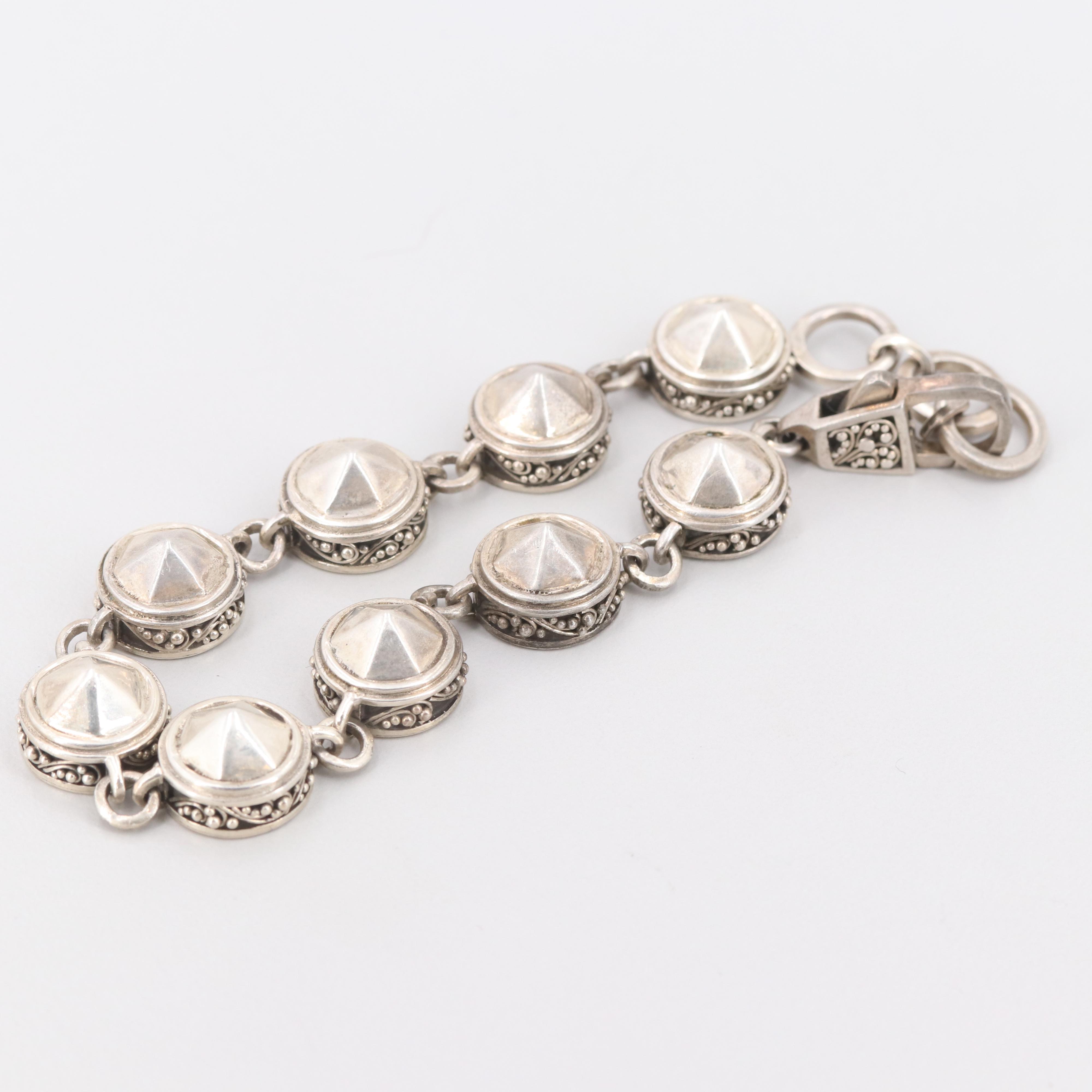 Lois Hill Sterling Silver Bracelet and Necklace