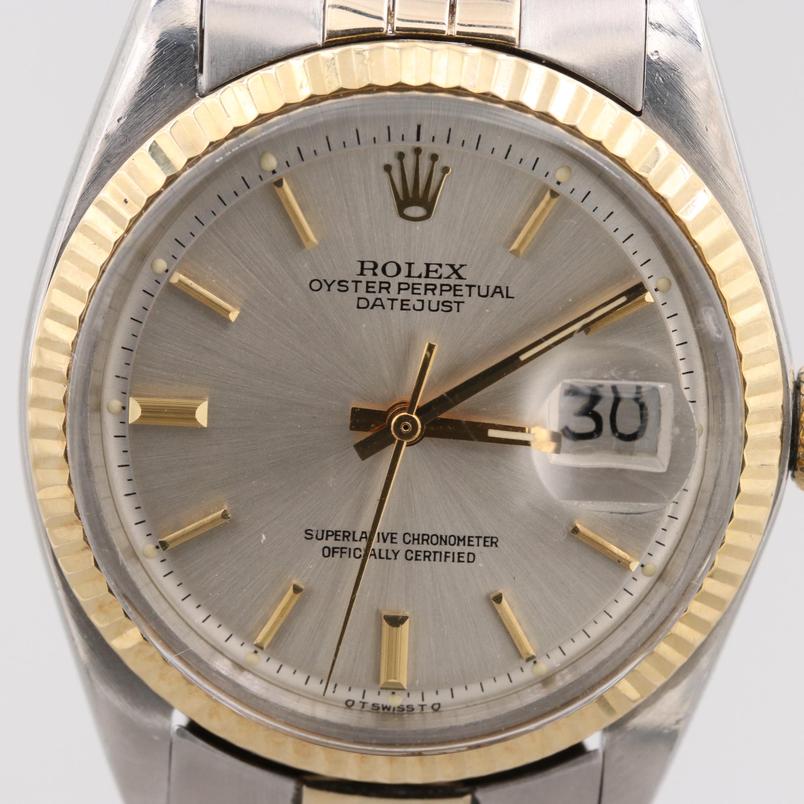 Vintage Rolex Datejust Two-Tone Automatic Watch