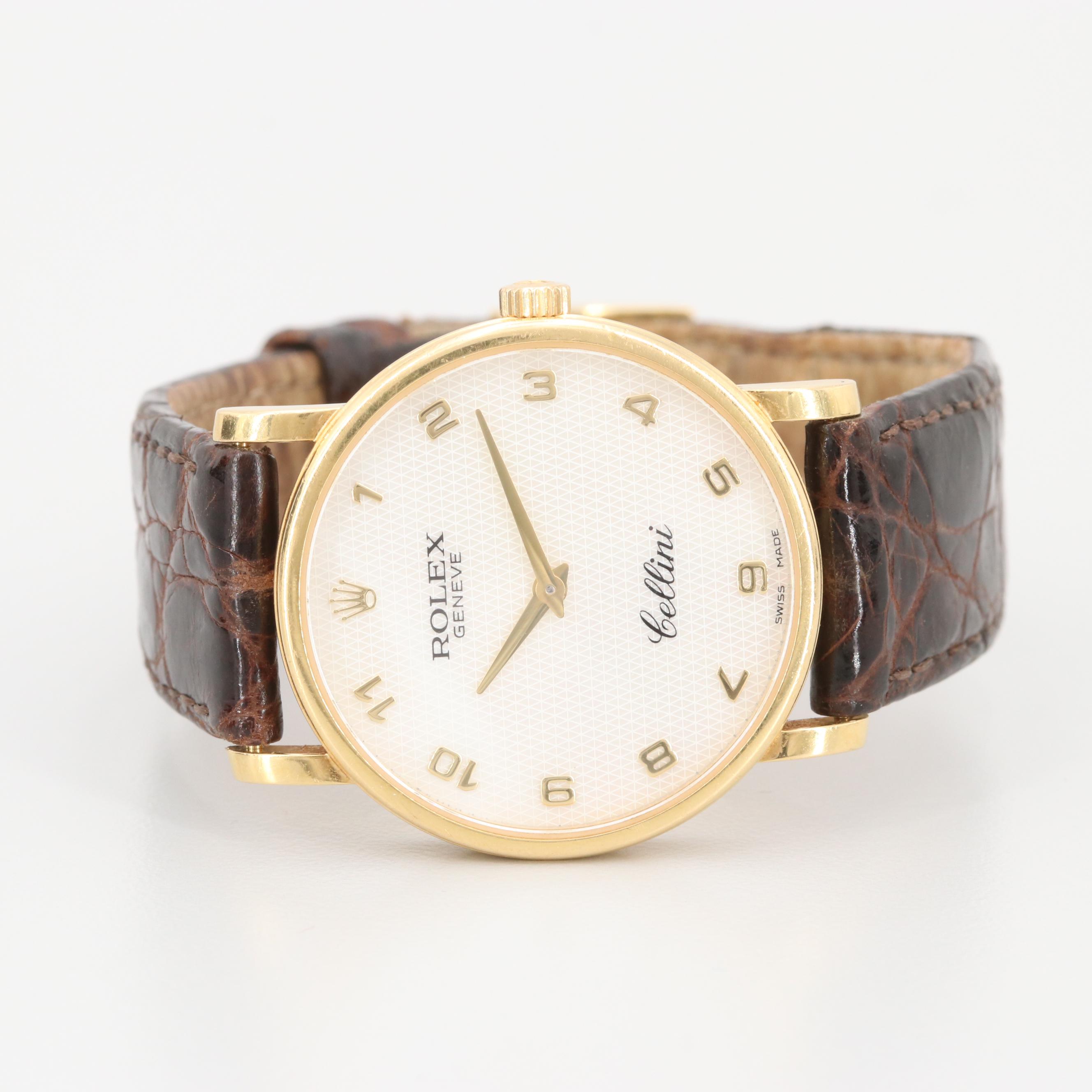 Rolex Cellini 18K Yellow Gold Watch With Mother of Pearl Dial