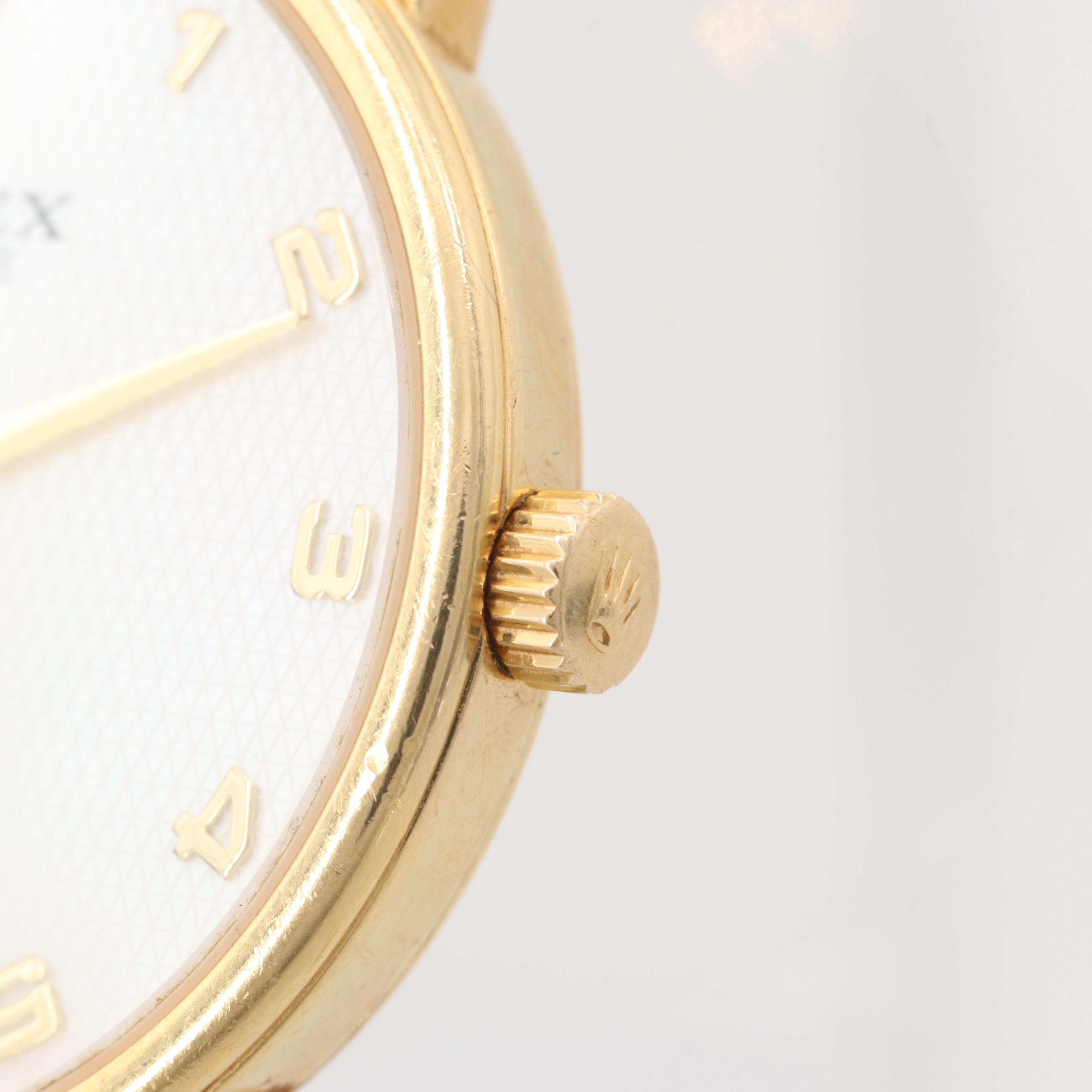 Rolex Cellini 18K Yellow Gold Watch With Mother of Pearl Dial