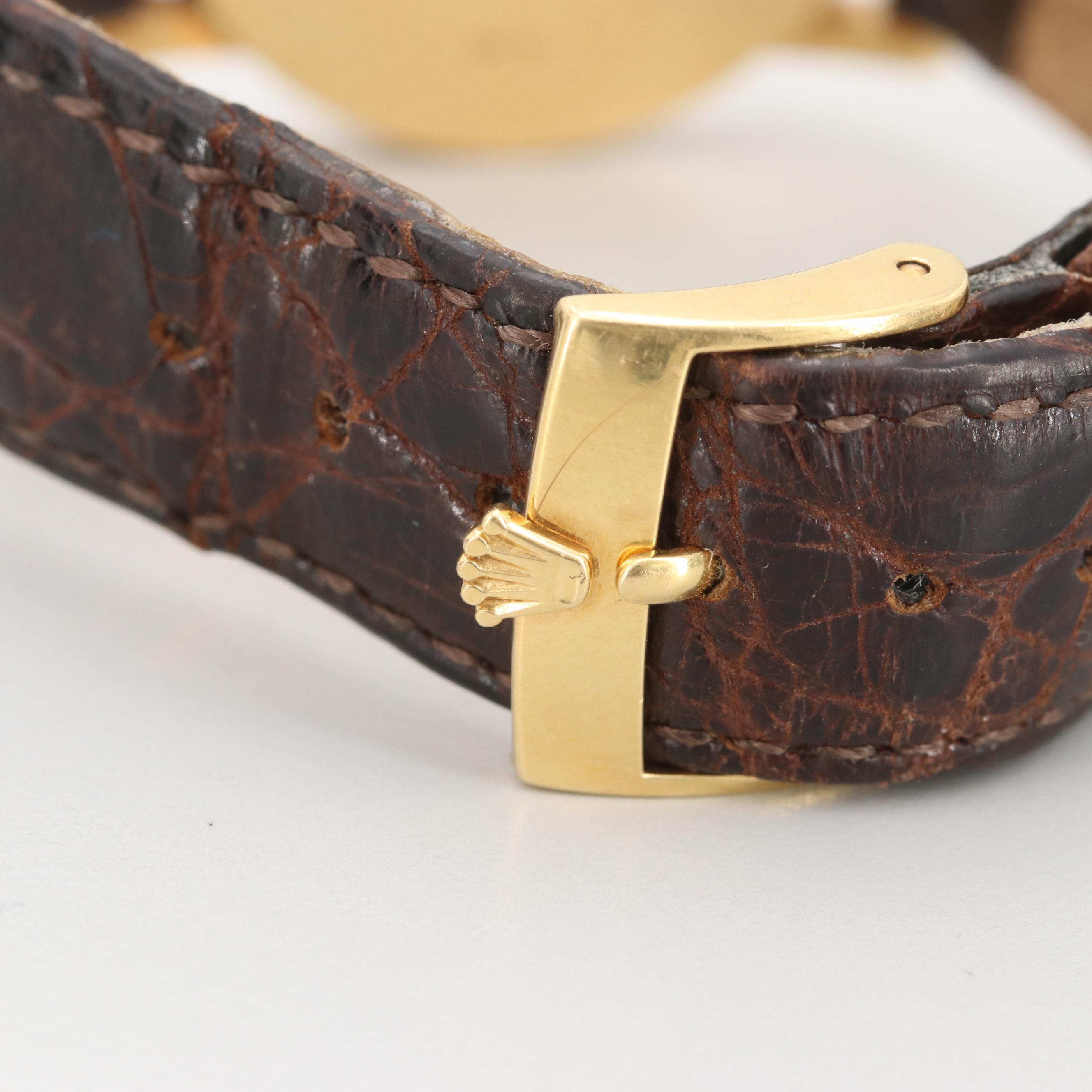 Rolex Cellini 18K Yellow Gold Watch With Mother of Pearl Dial