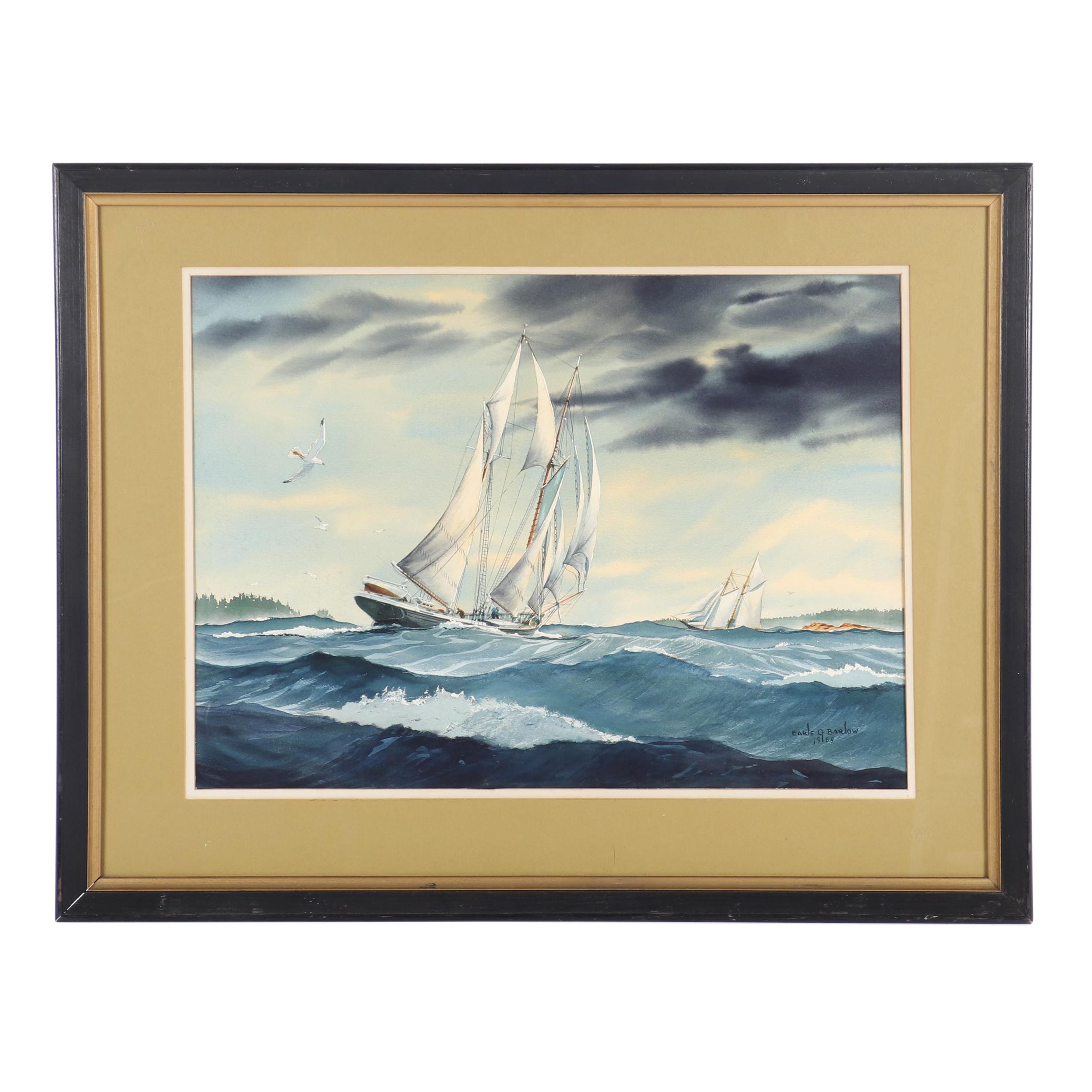 Earle G. Barlow Watercolor Painting