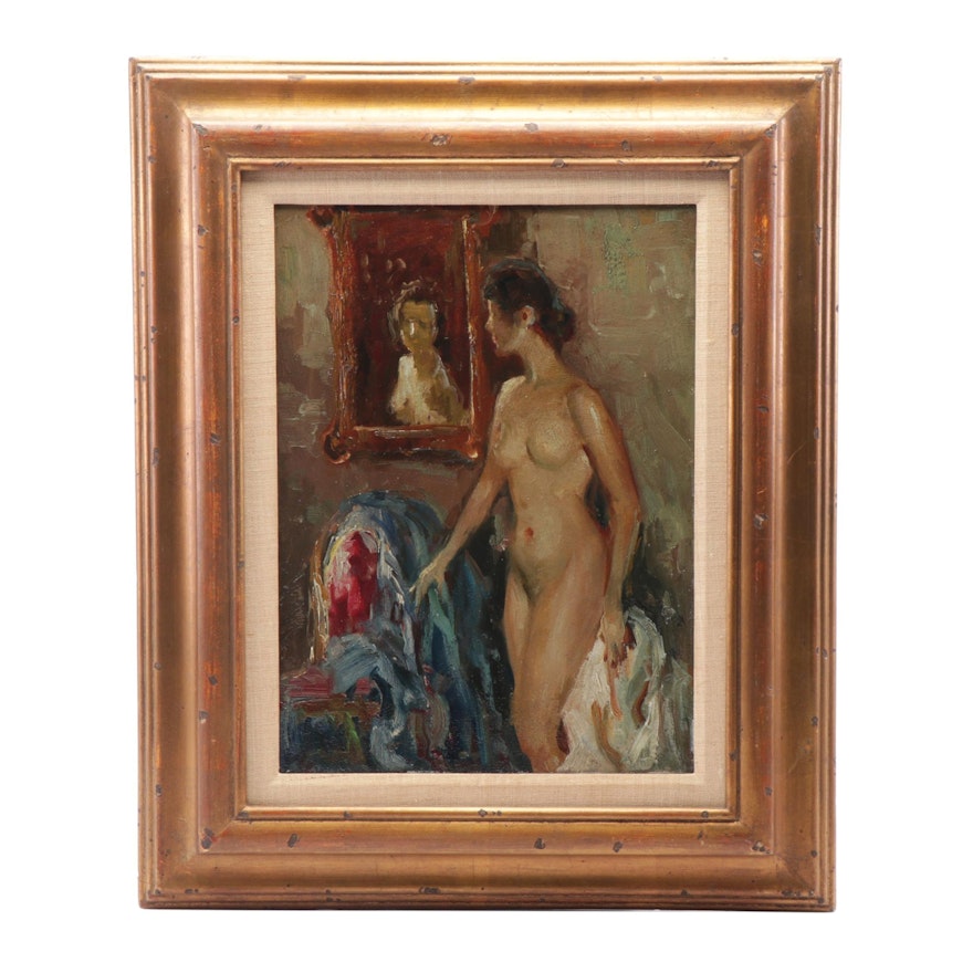 Portrait Oil Painting of Female Nude