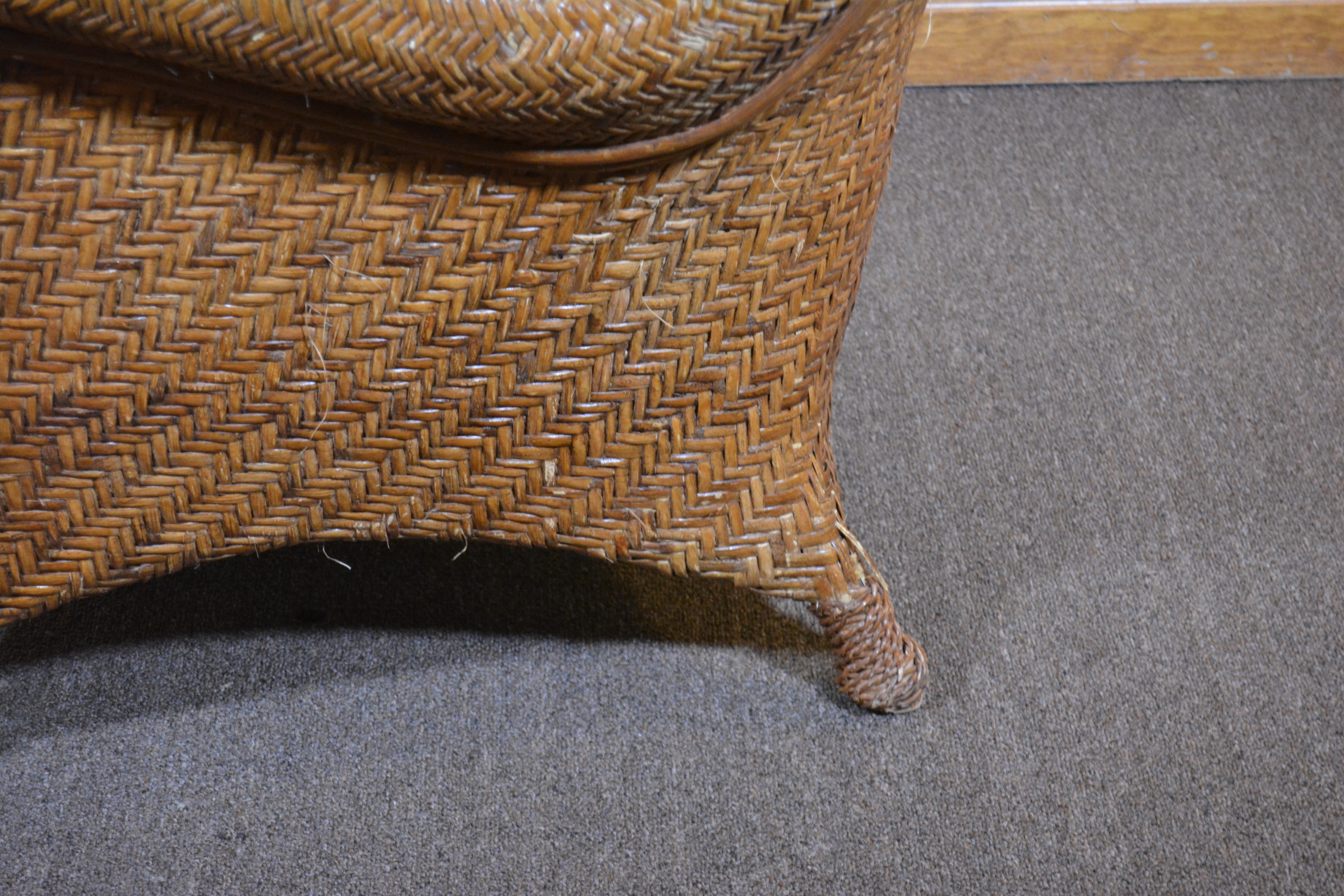 "Malabar" Rattan Lounge Chair by Pottery Barn, 21st Century