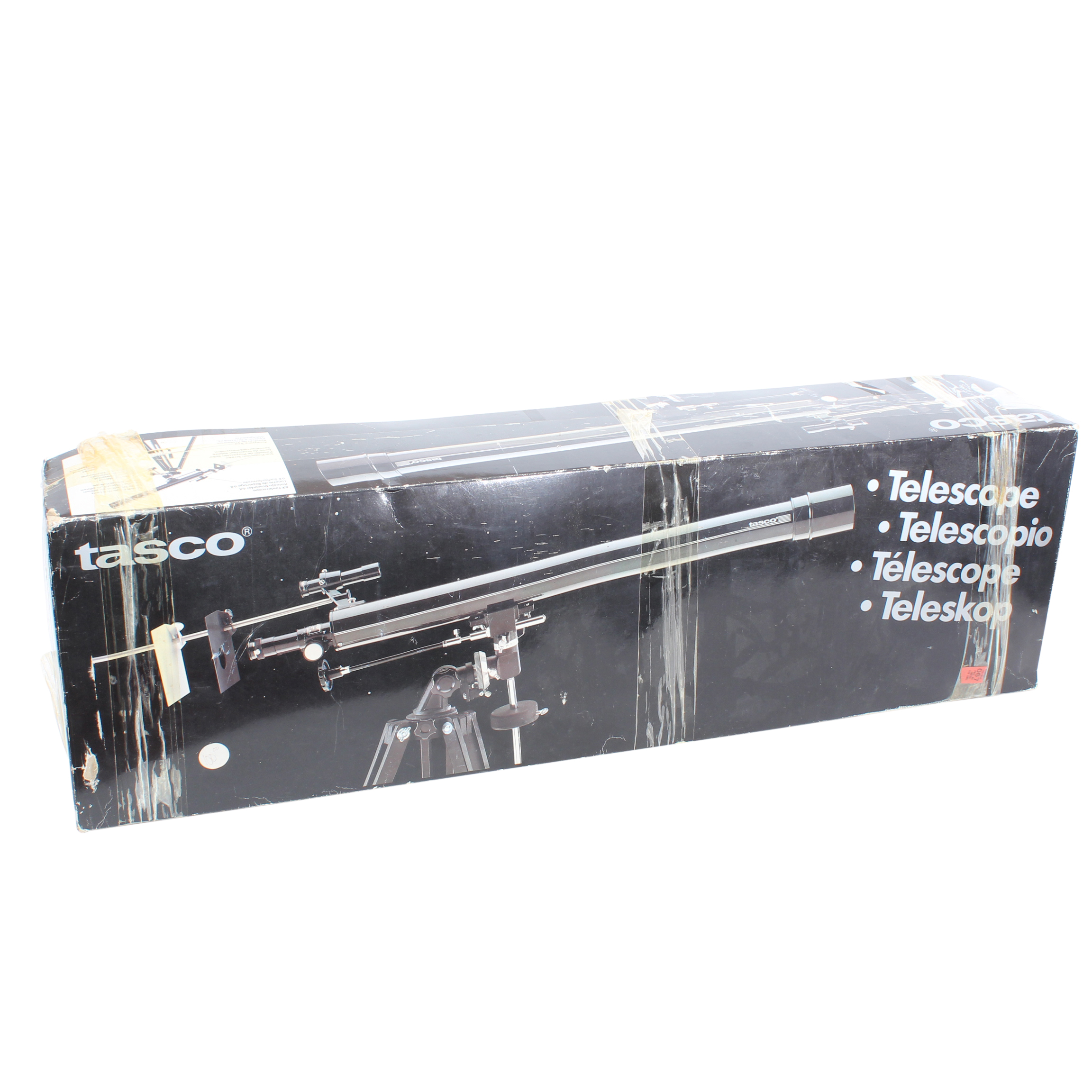 Tasco 675 x 60mm Refractor Telescope with Tripod and Box, Circa 1990