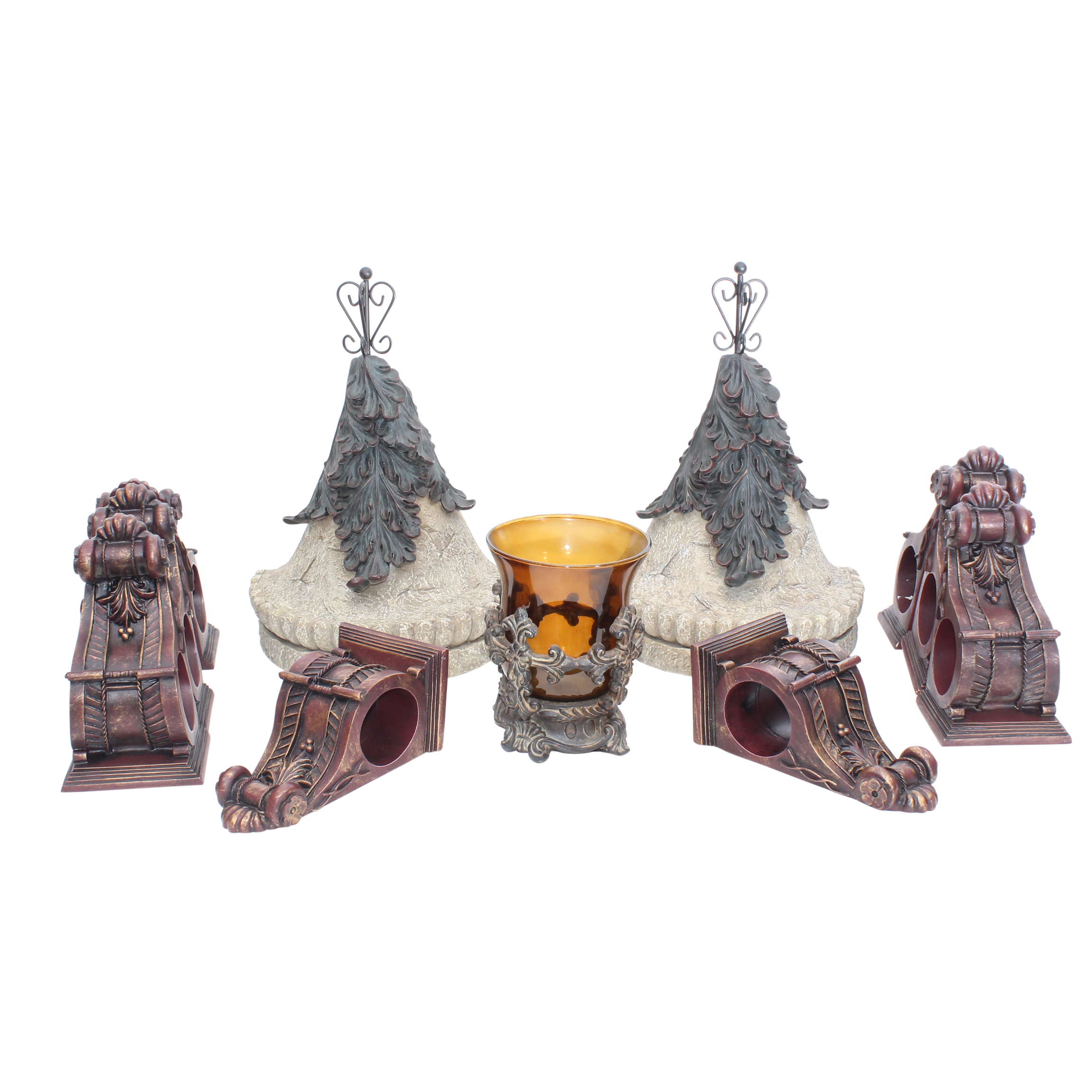 Wall Corbels with Curtain Rod Brackets