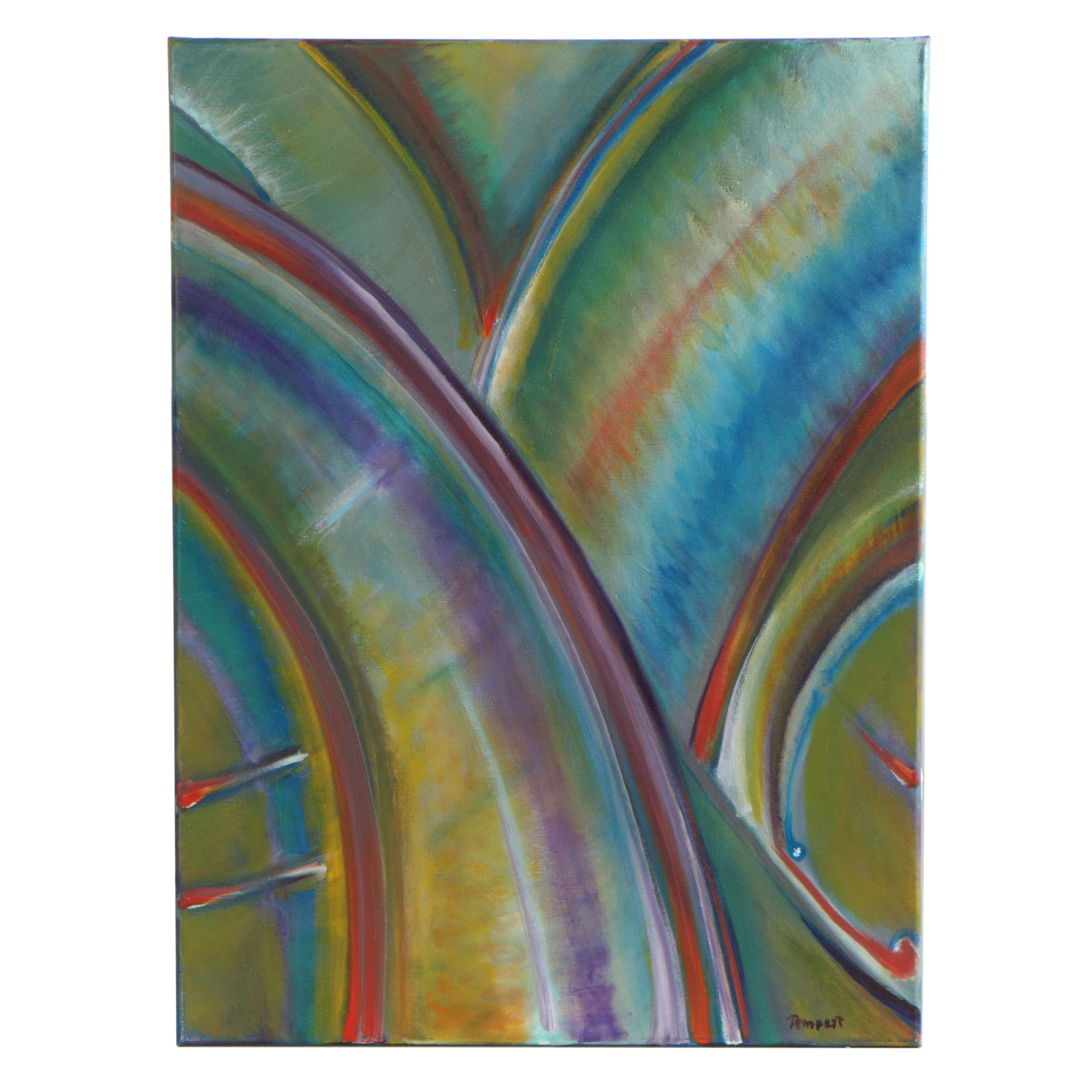 Husidio John Tempest 2018 Oil Painting "Blue Solar Rainbow"