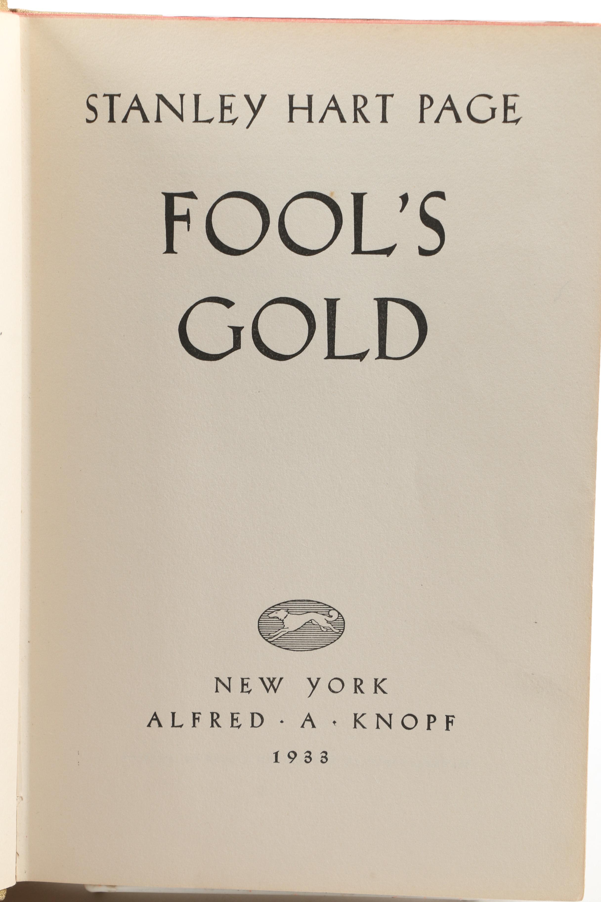 Crime Novels by Various Authors featuring "Fool's Gold" by Stanley Hart Page