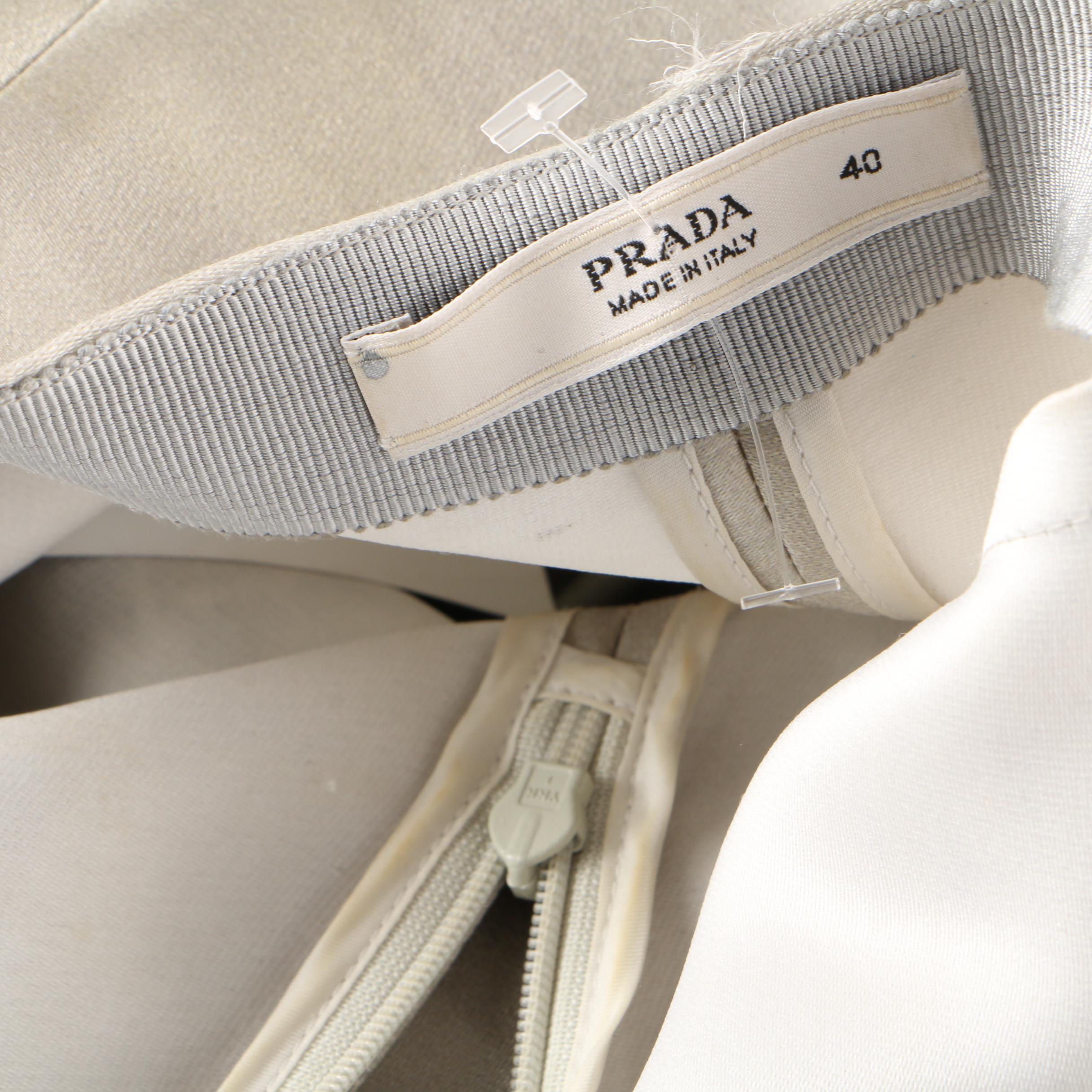 Prada Spring 2010 Ready to Wear Collection Silk Blend Transcription Print Skirt