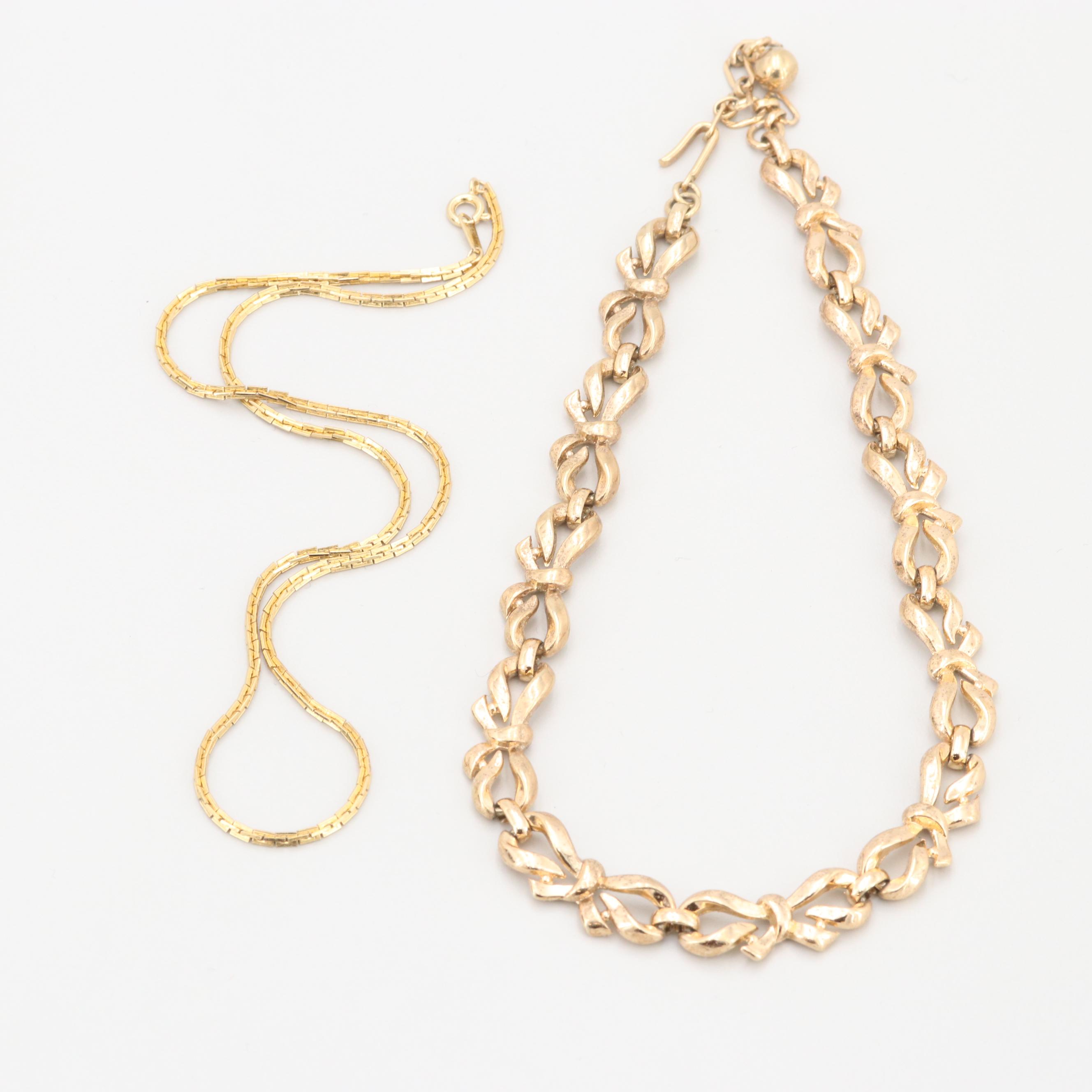 Assortment of Gold Tone Foilback Jewelry Including Scarf Clips